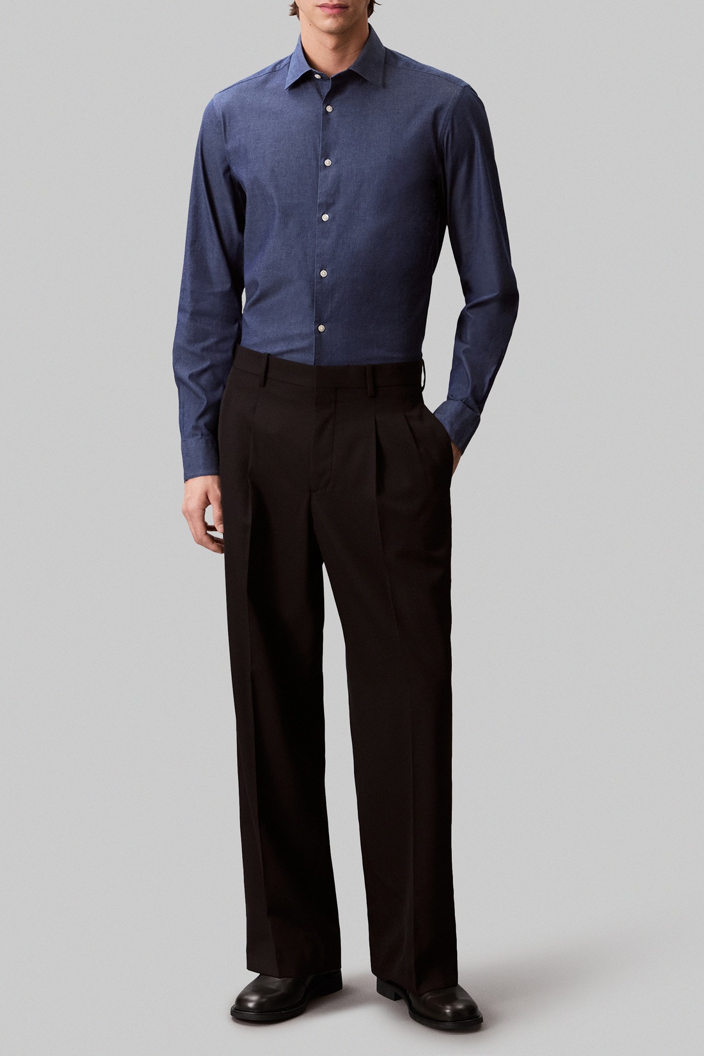 REG DNM WASHED SLD SHIRT DENIM BLUE 3