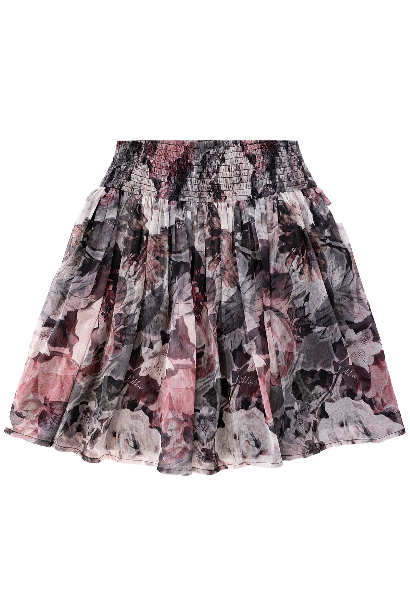ESSEX PRINT SKIRT BLACK 3