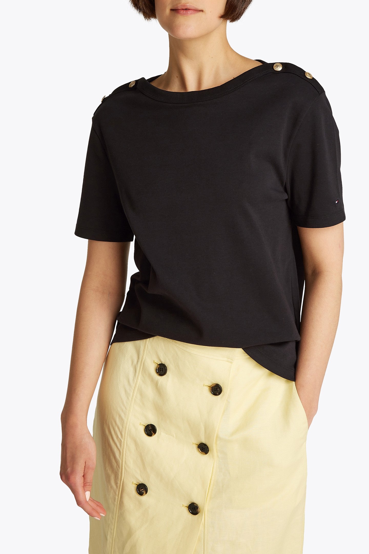 TOMMY HILFIGER STANDARD FIT T-SHIRT BLACK 1