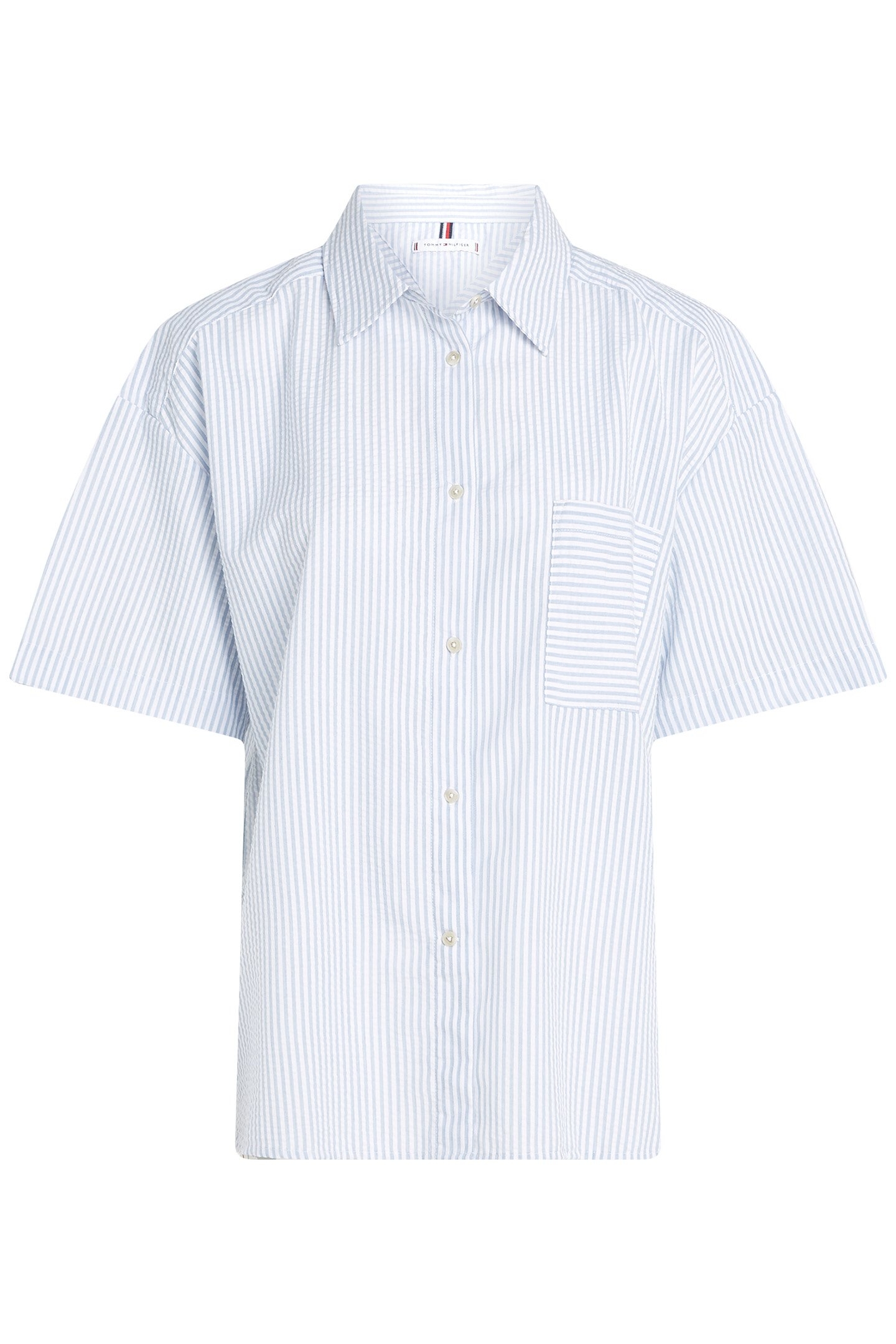 WOMEN'S NORMAL FIT BLOUSE LONG SLEEVE LIGHT BLUE/WHITE 4