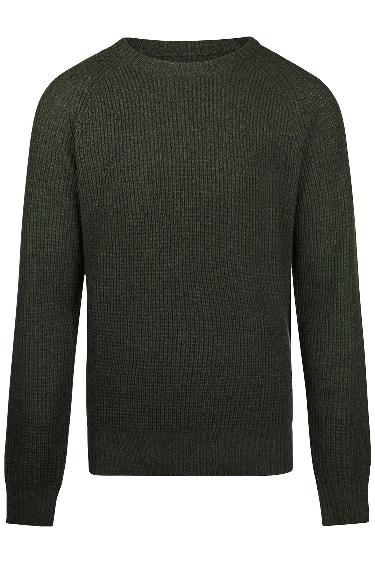 FANCY KNIT C-NECK SWEATER PINE GREEN 1