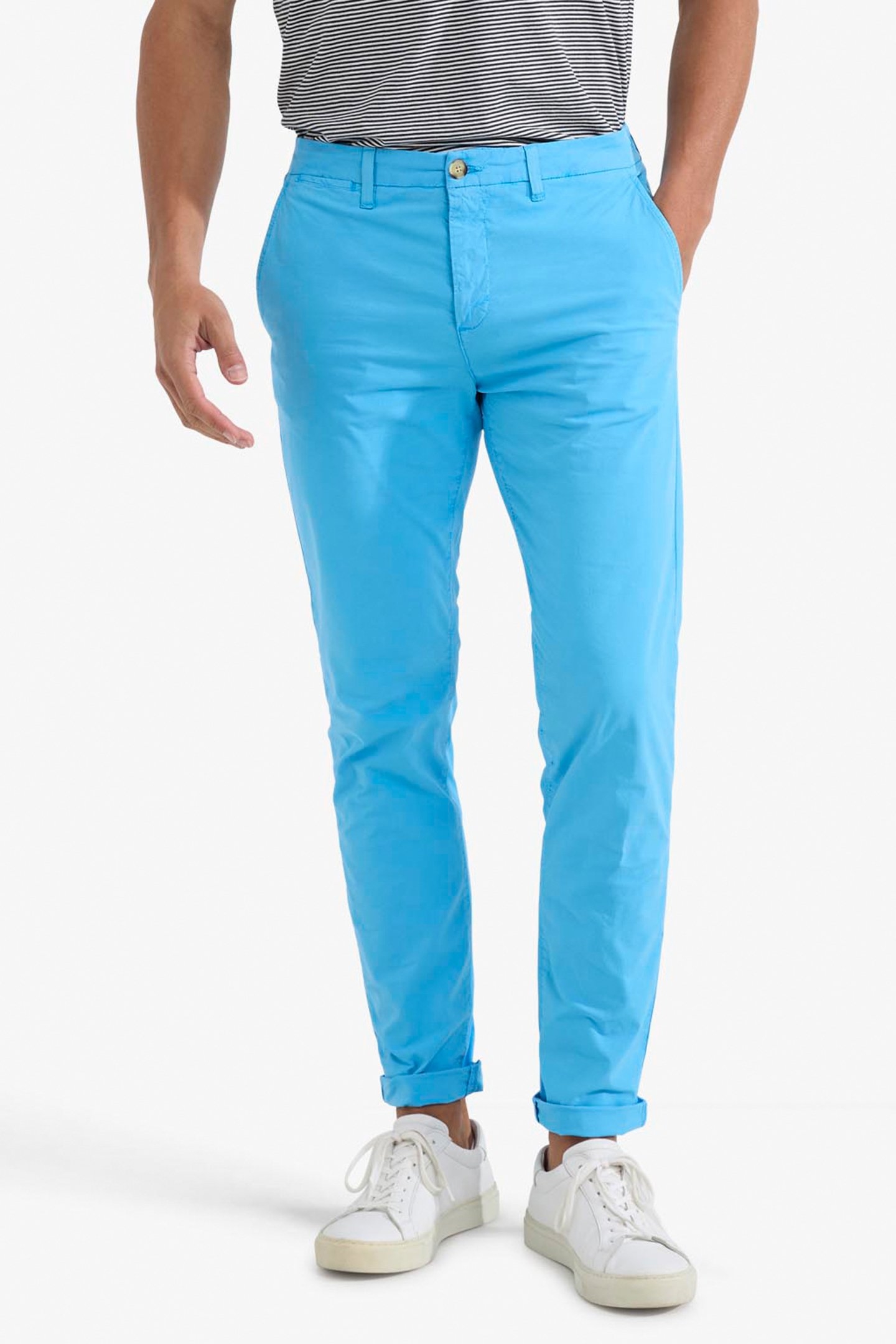 MF CHINO SUMMER POPLIN SEA BLUE 1