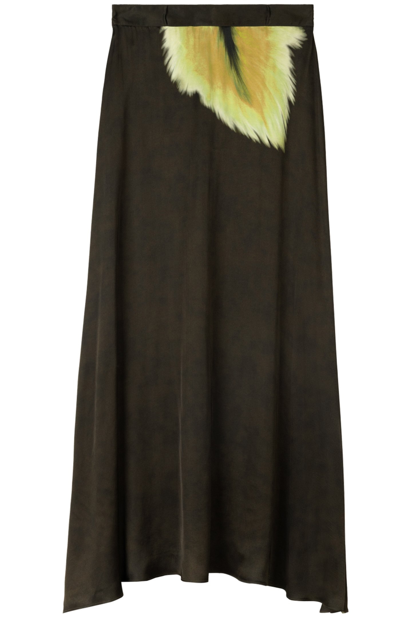 A LINE FEATHER SKIRT FOREST NIGHT/PALM 4