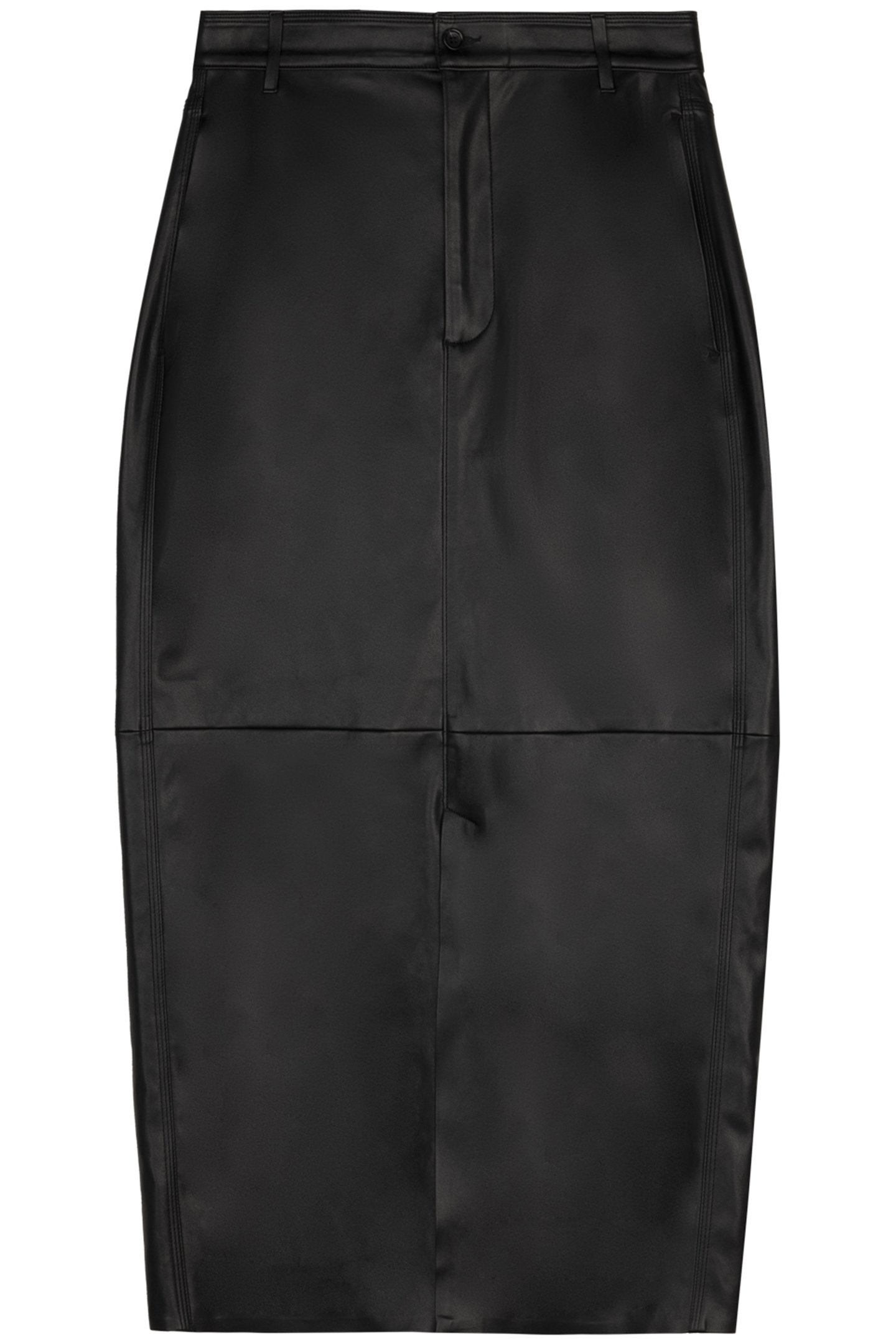 FAUX LEATHER TUBE SKIRT BLACK 4
