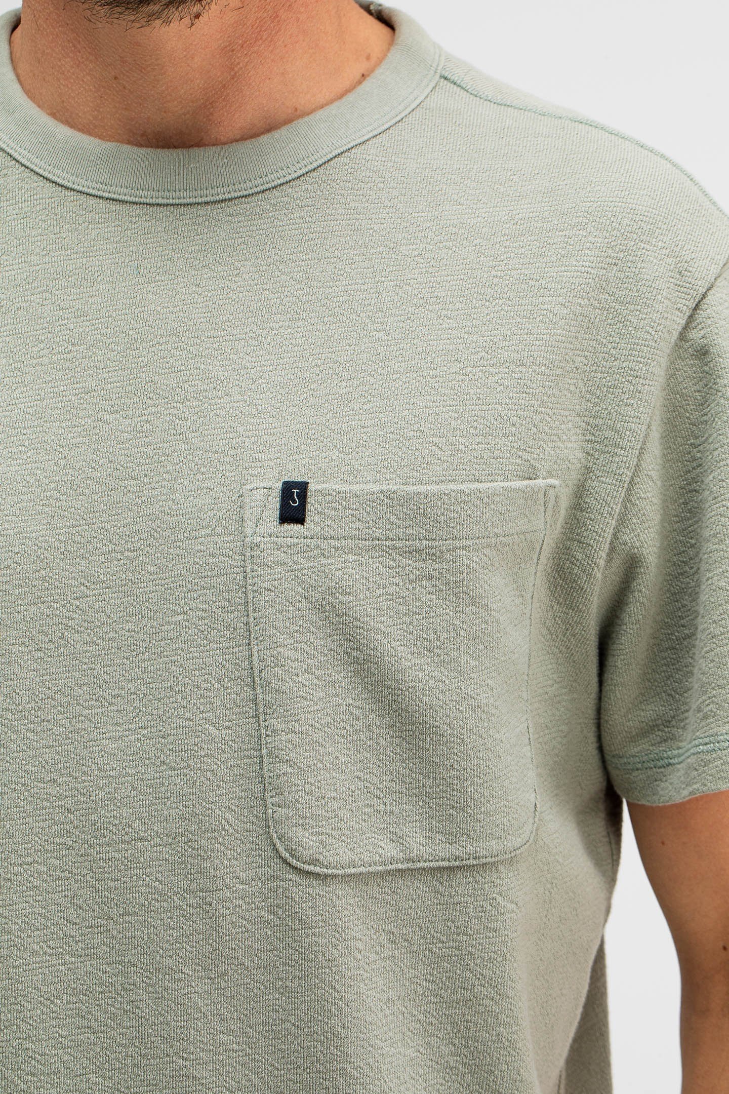 ADRIEN LOOSE PKT TEE DK. DELPHI GREEN 6