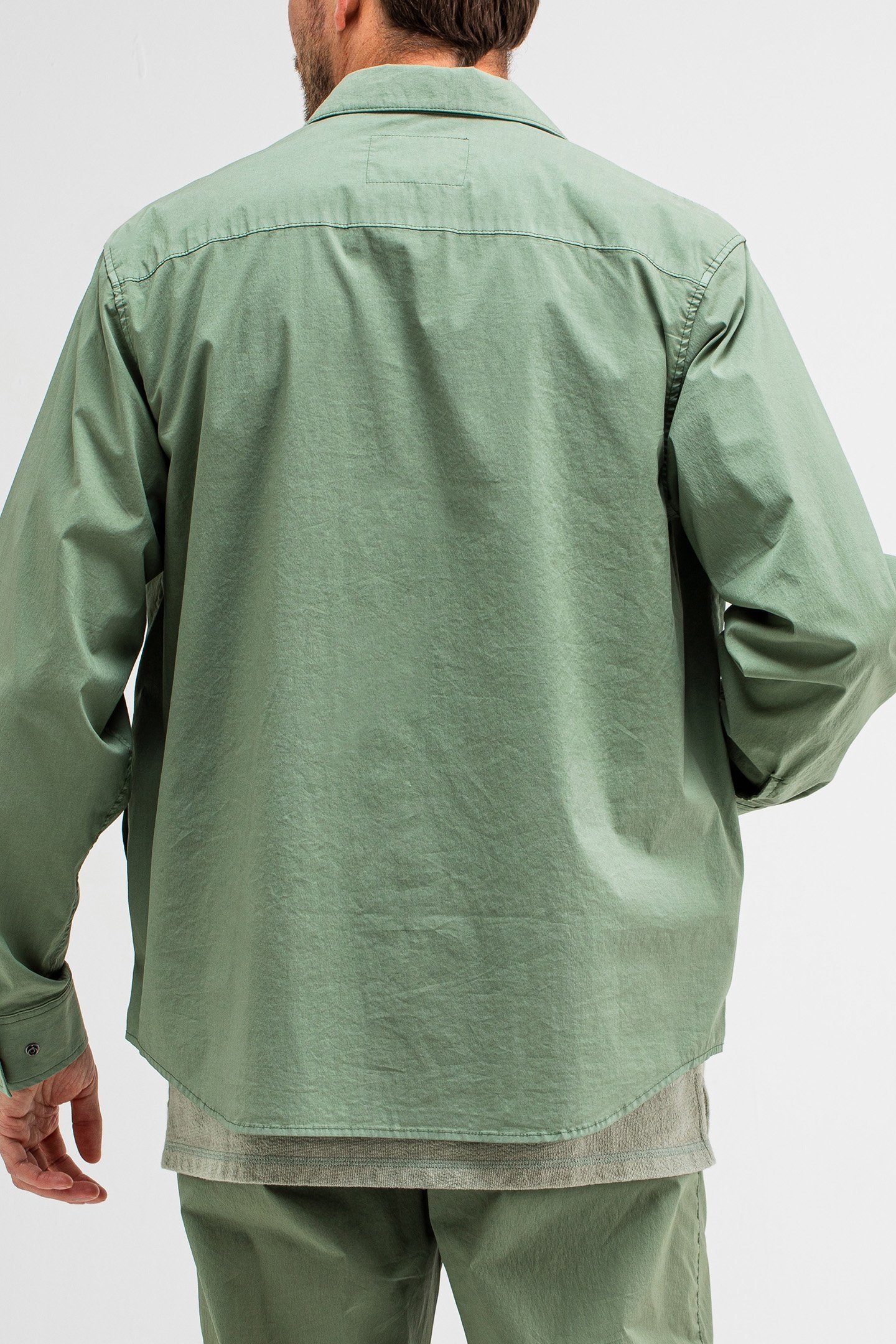 LUCA POPLIN OVERSHIRT JADE GREEN 4