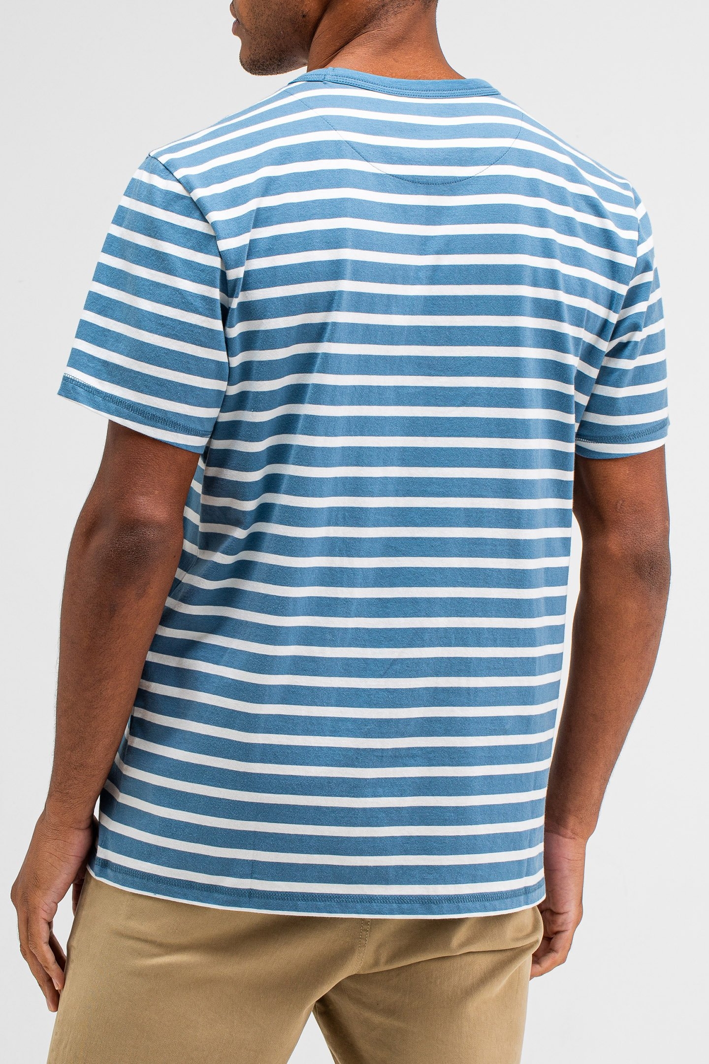 CLASSIC STRIPE TEE LAGOON BLUE 2