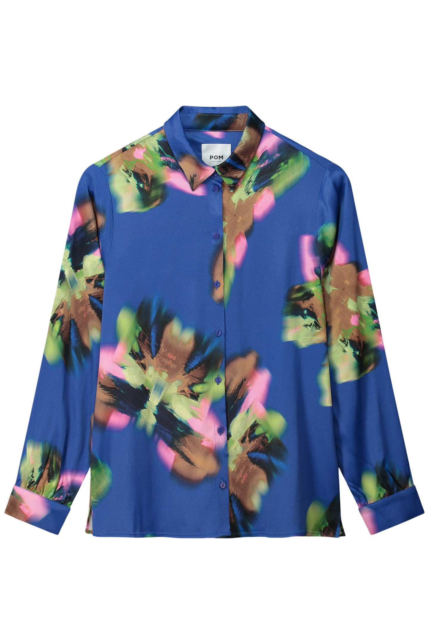 BLOUSE - MILA SATIN BUTTERFLY BLUE 4