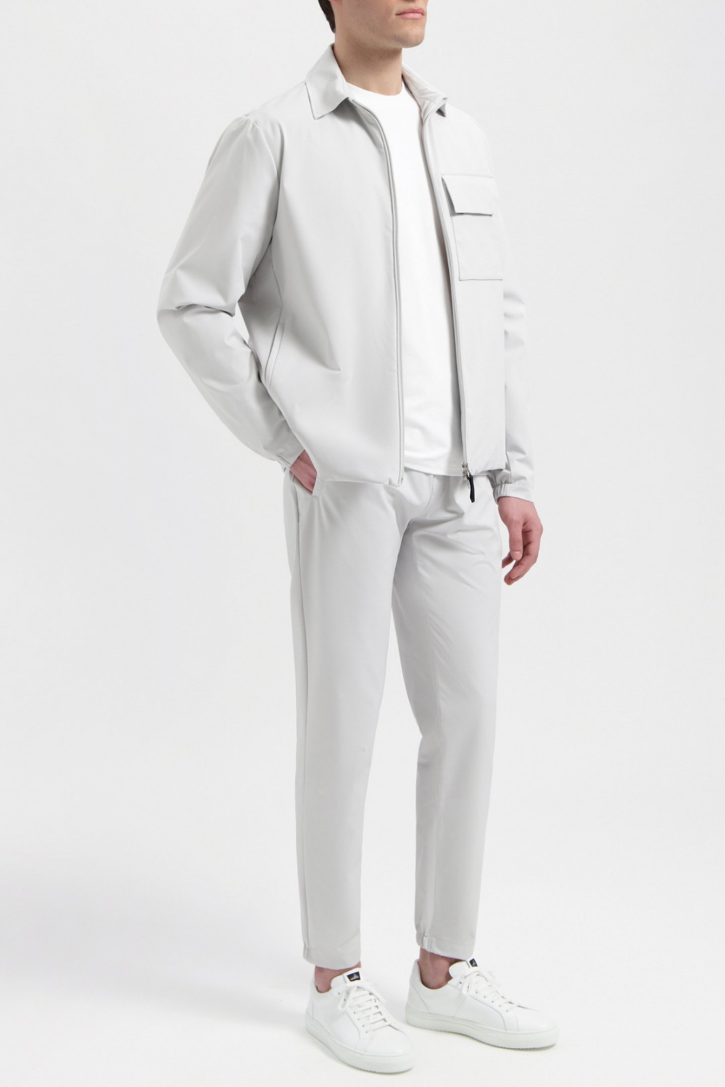 MARSH | TECH STRETCH SHIRT JACKET LIGHT GREY 3