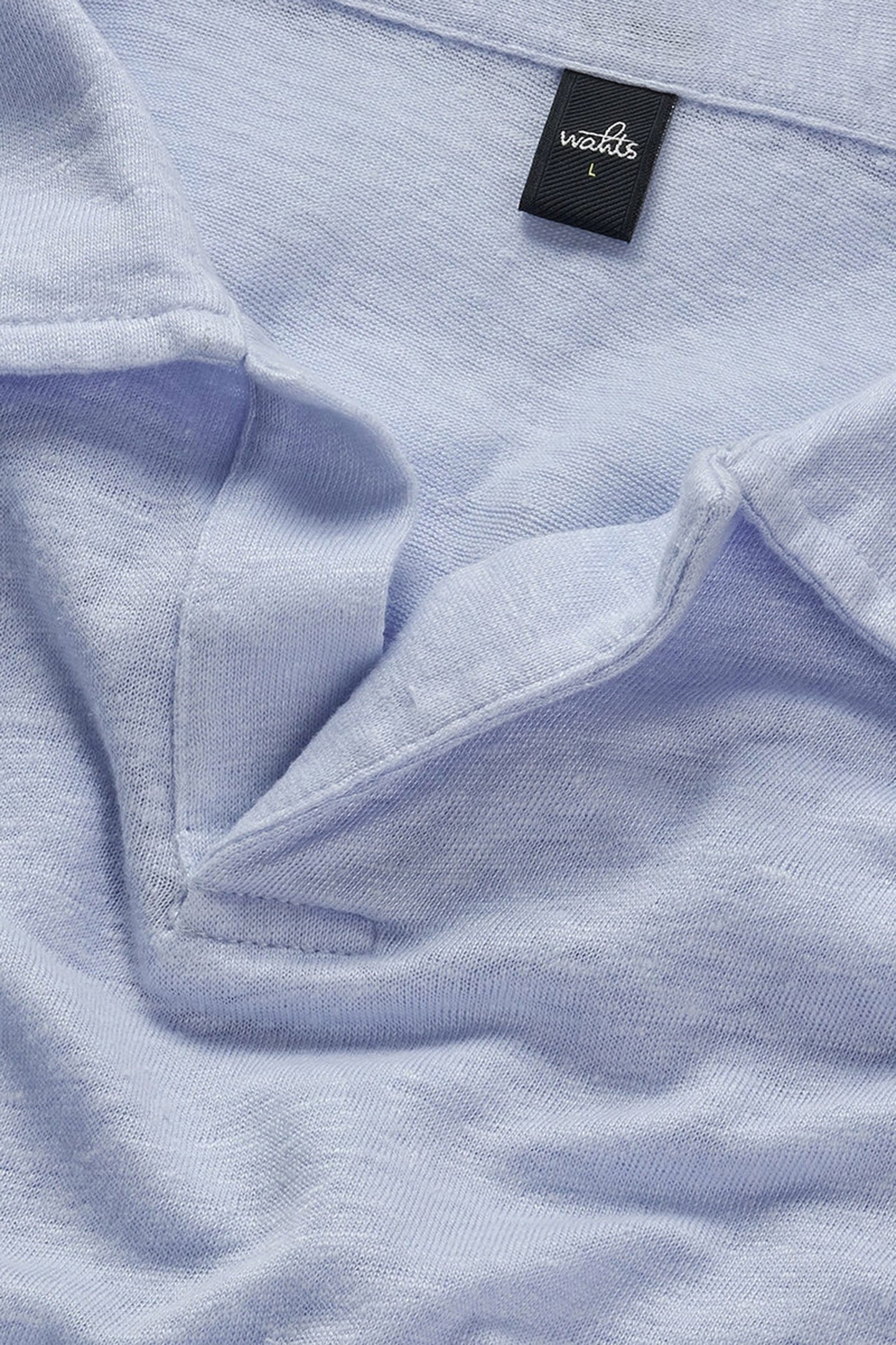 NELSON | LINEN POLO SHIRT ICE BLUE 4