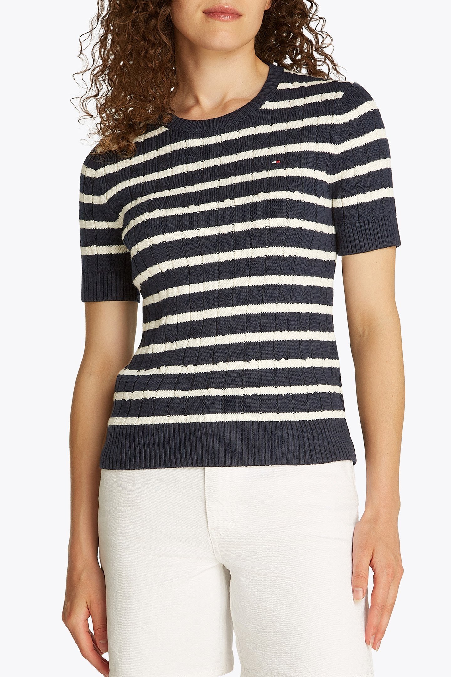 SHORT SLEEVED PULLOVER, REGULAR FIT, DARK NIGHT NAVY BLUE 1