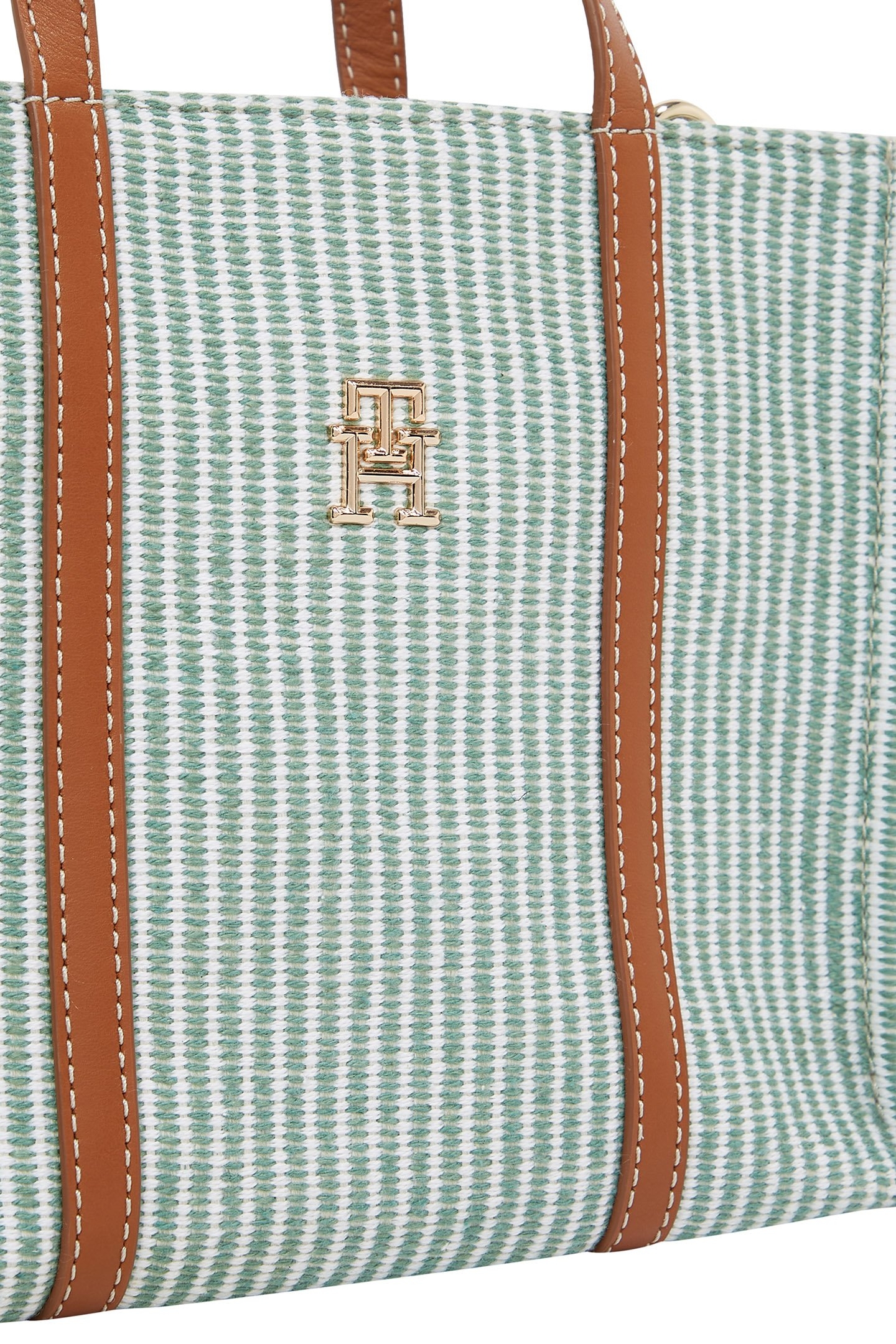 TH PREMIUM BEACH LE MINI TOTE BAG CHARMING GREEN STRIPE 5
