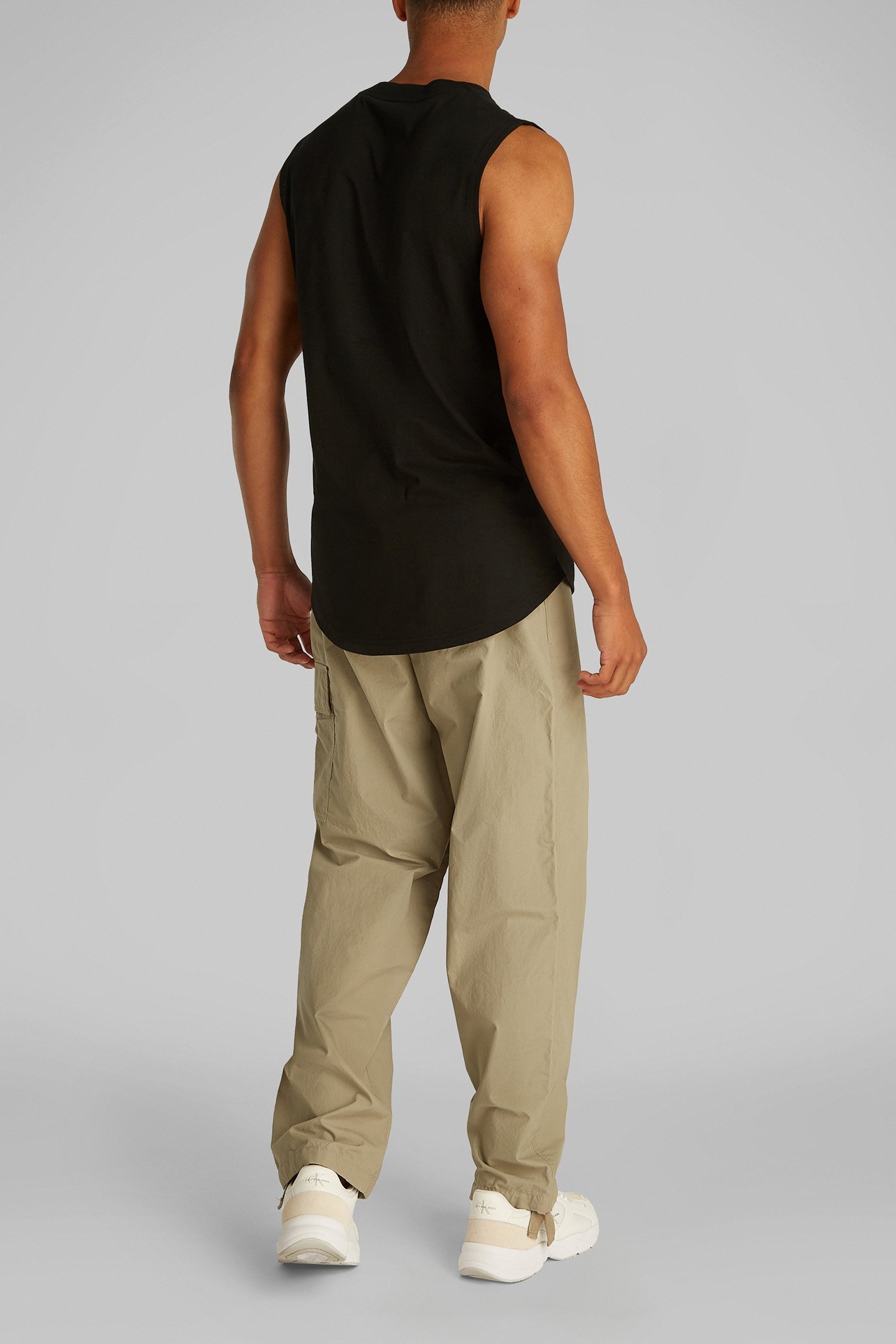 WOVEN LABEL TANK CK BLACK 3