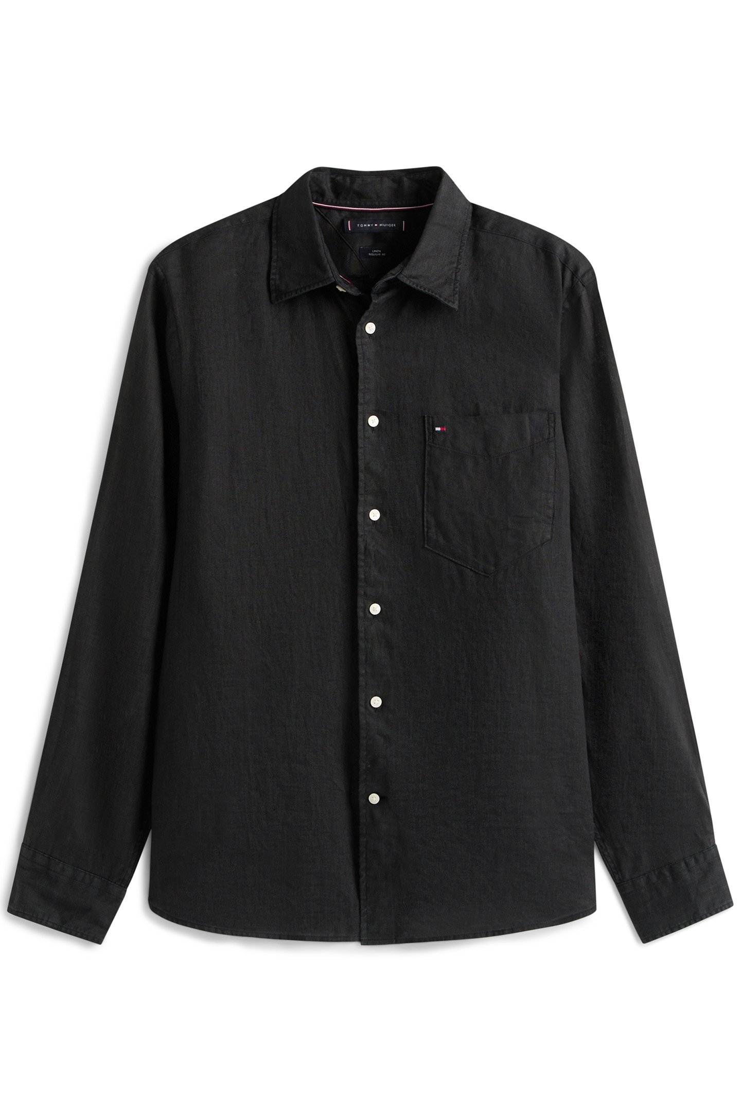 PIECE DYE LINEN RF SHIRT BLACK 4