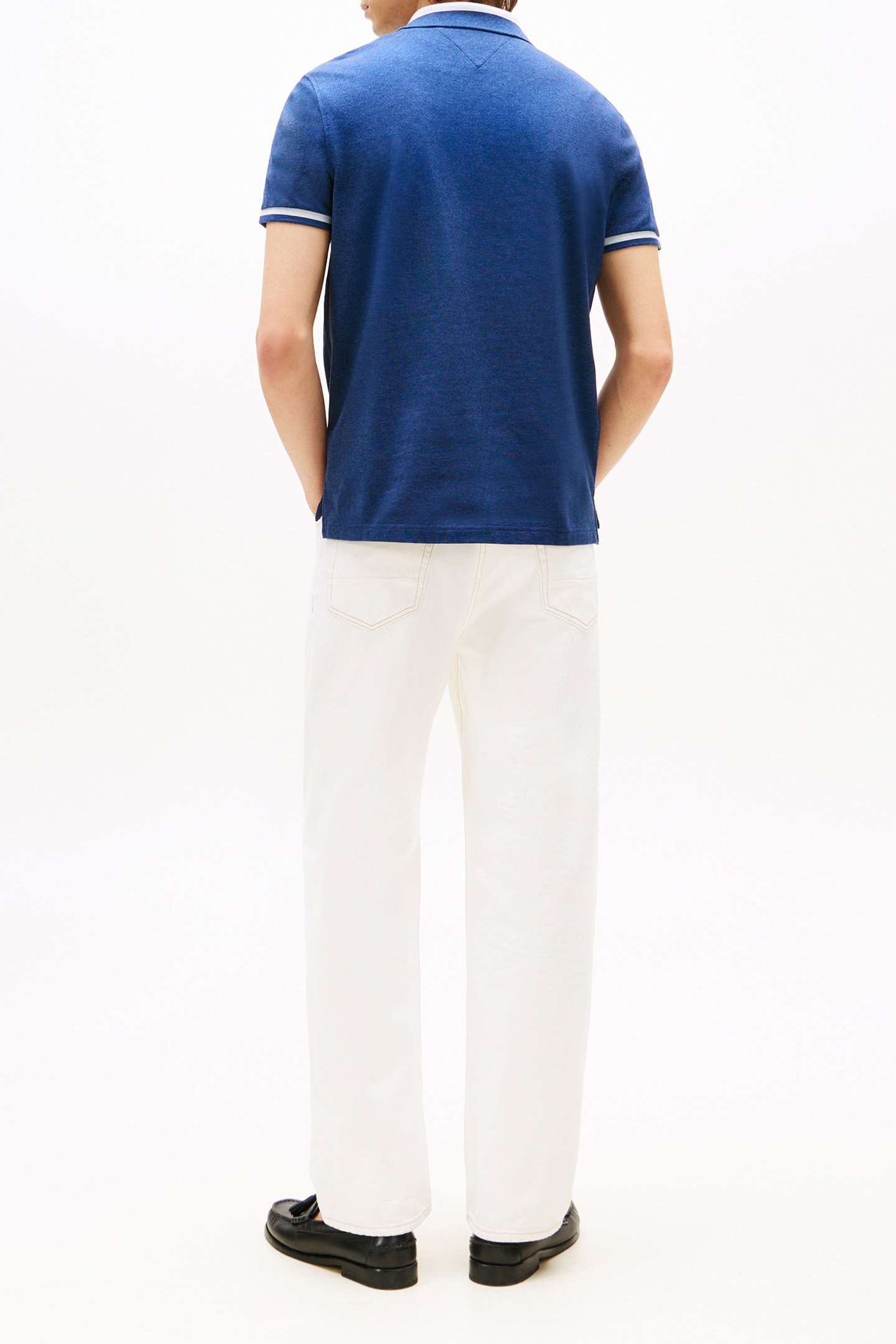 CONTRAST COLLAR BLOCK PREPPY NAVY HEATHER 3