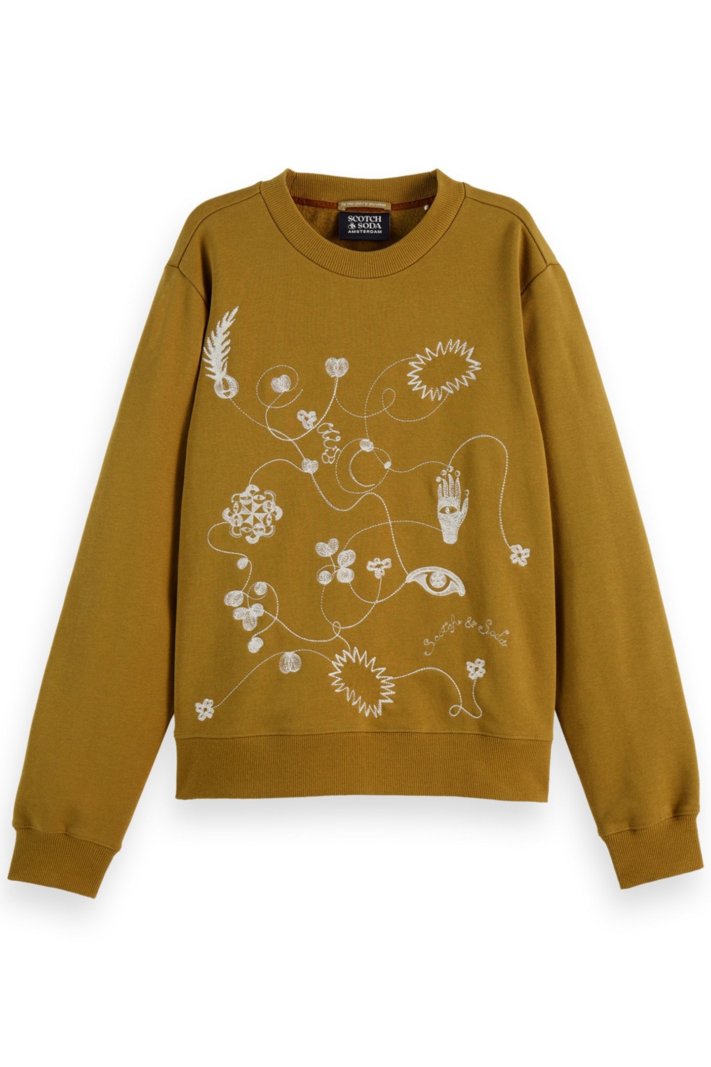 EMBROIDERED REGULAR FIT SWEATSHIRT OLIVE 4