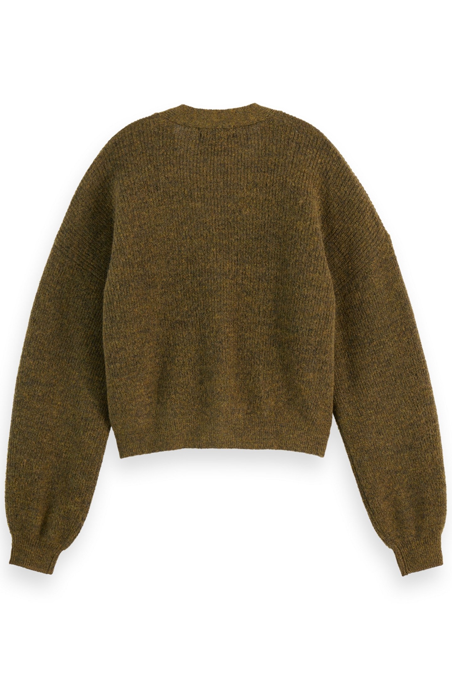 FUZZY RELAXED CARDIGAN OLIVE MELANGE 5