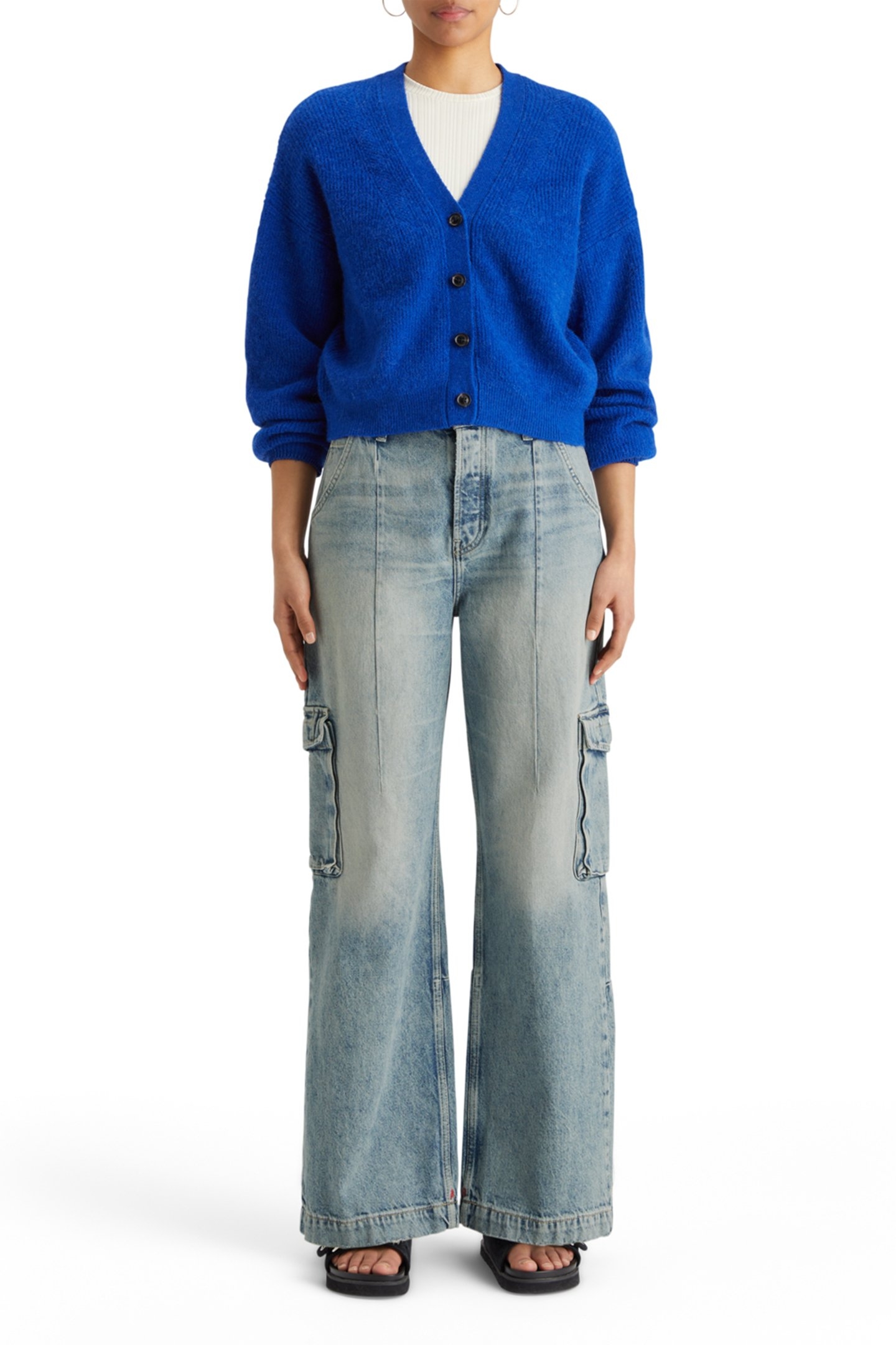 THE DEEP LOW RISE LOOSE CARGO JEANS —ROLLING ROAD 3