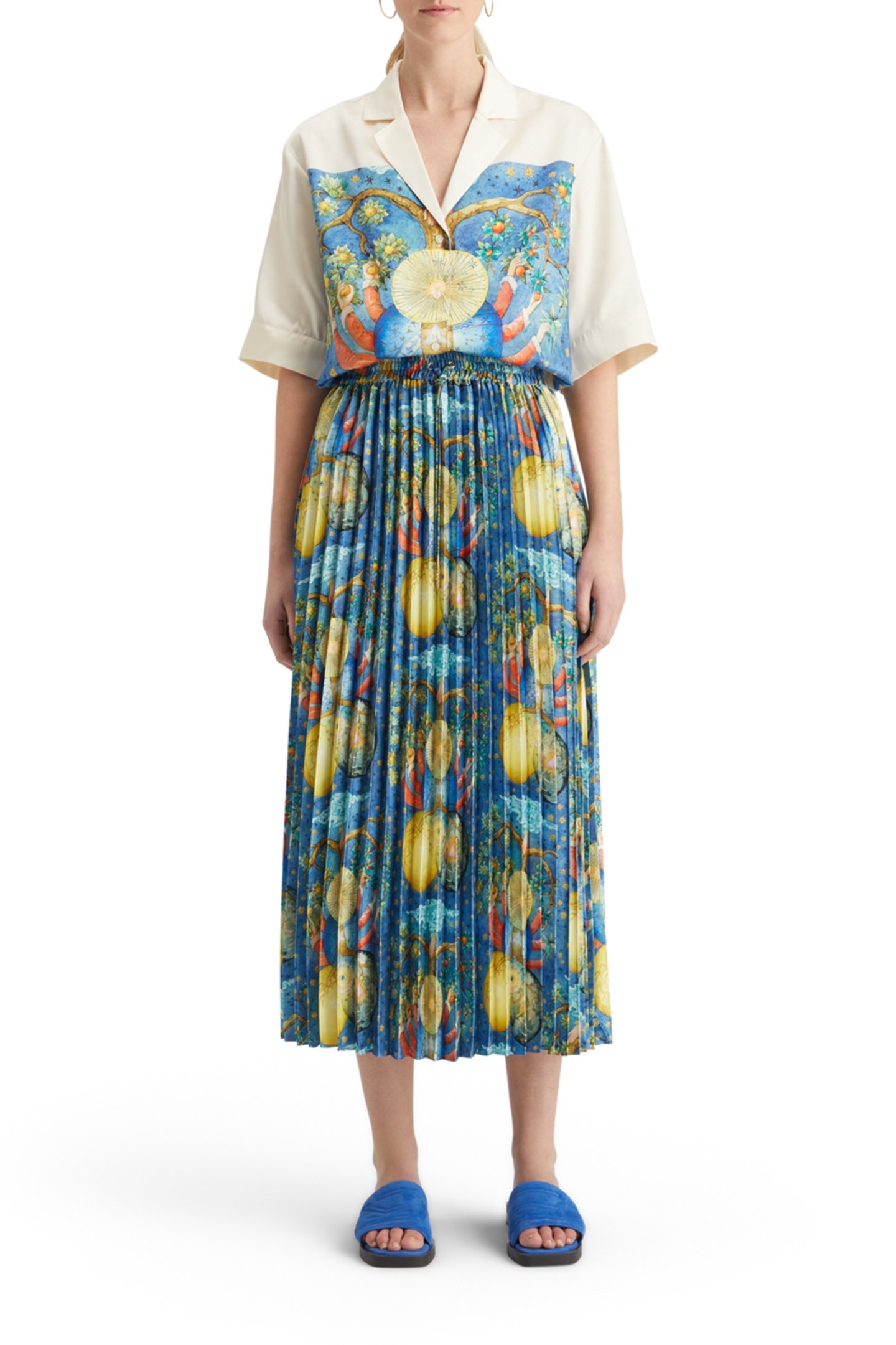 PLEATED PRINTED SKIRT EMBASSY TREE AOP 1