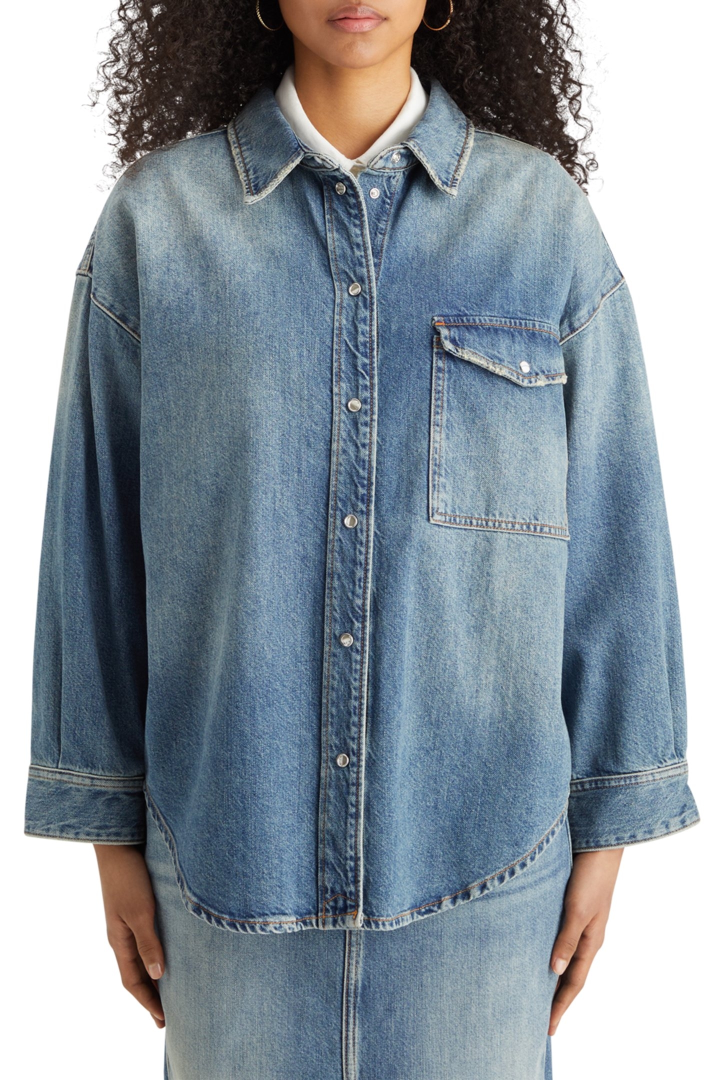 VINTAGE WASHED DENIM OVERSHIRT — FRISCO NIGHTS 1