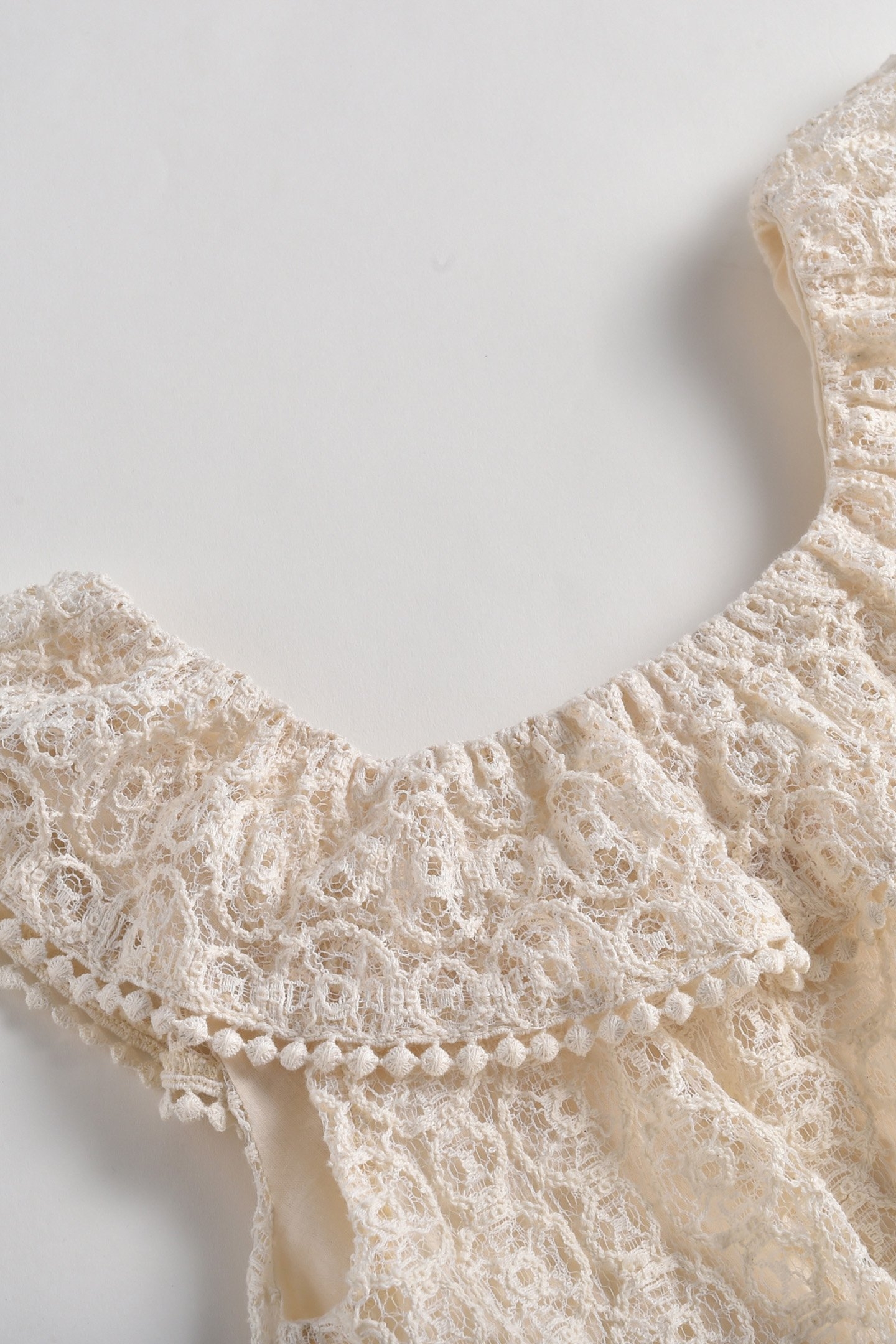 DRESS JONUTA CREAM SPARKLE LACE 8