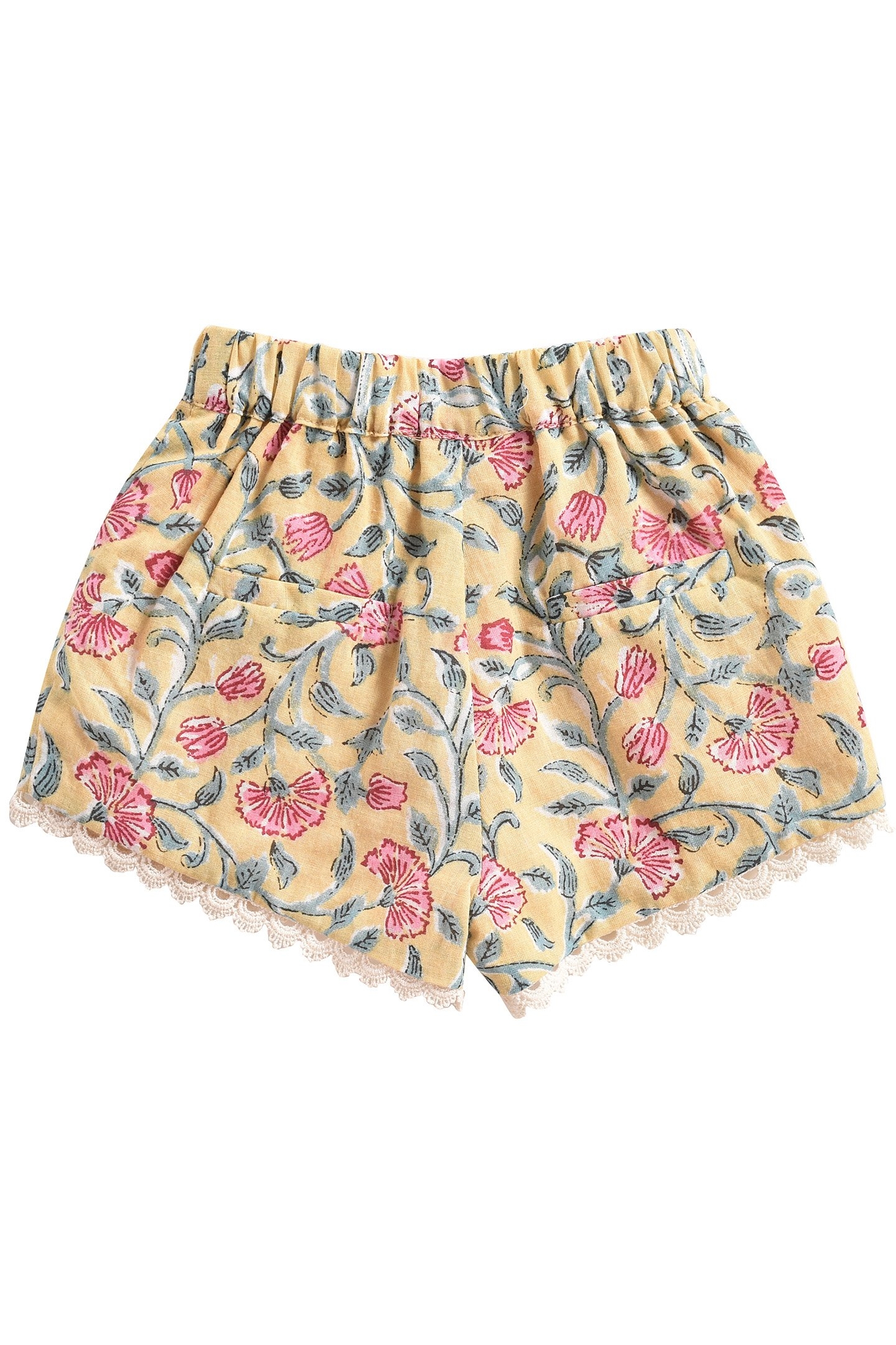 SHORTS VALLALOID LEMON FLOWERS 3