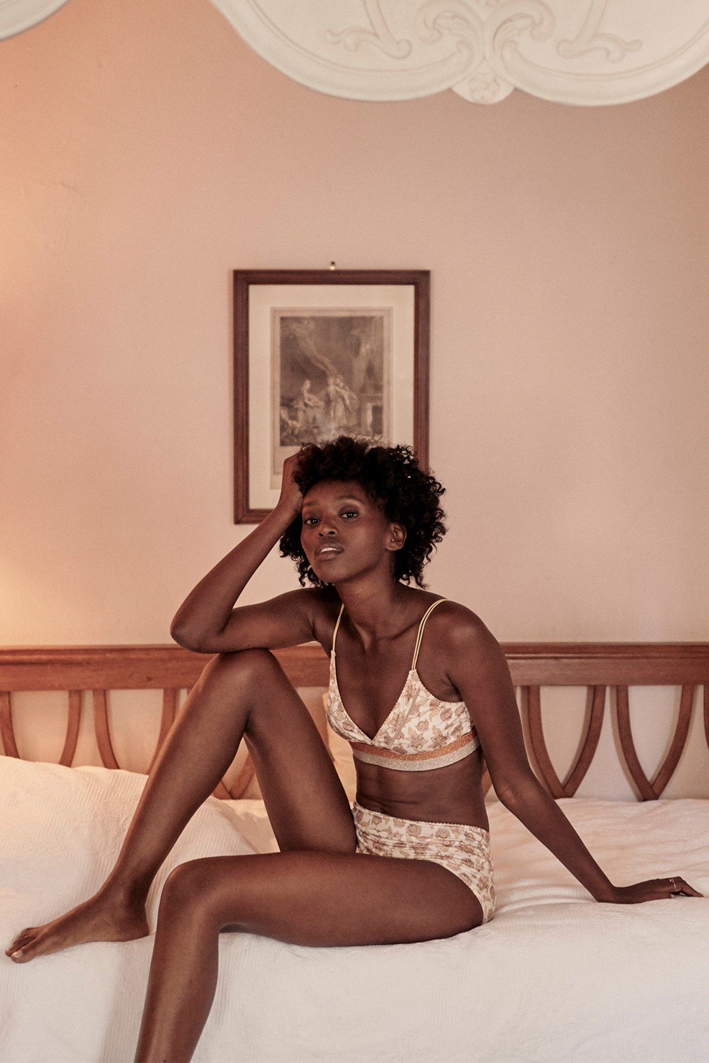 HIGH WAIST PANTIES RINA BLUSH FLOWERS 3