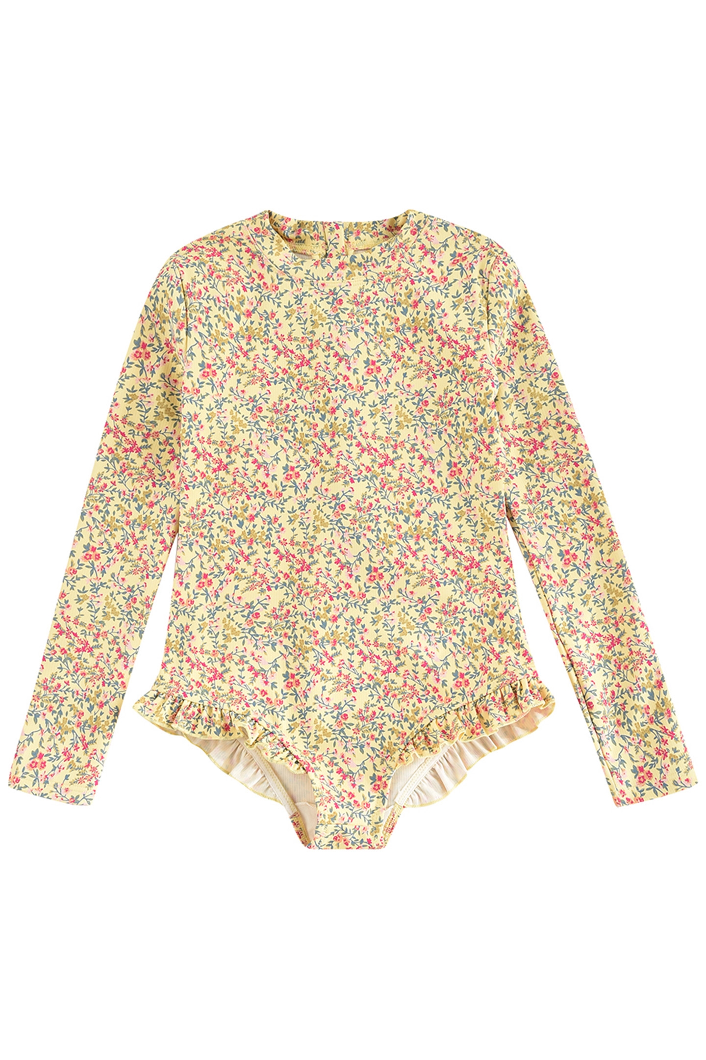 UV SWIMSUIT AURELIE YELLOW SPRING FLOWER 1