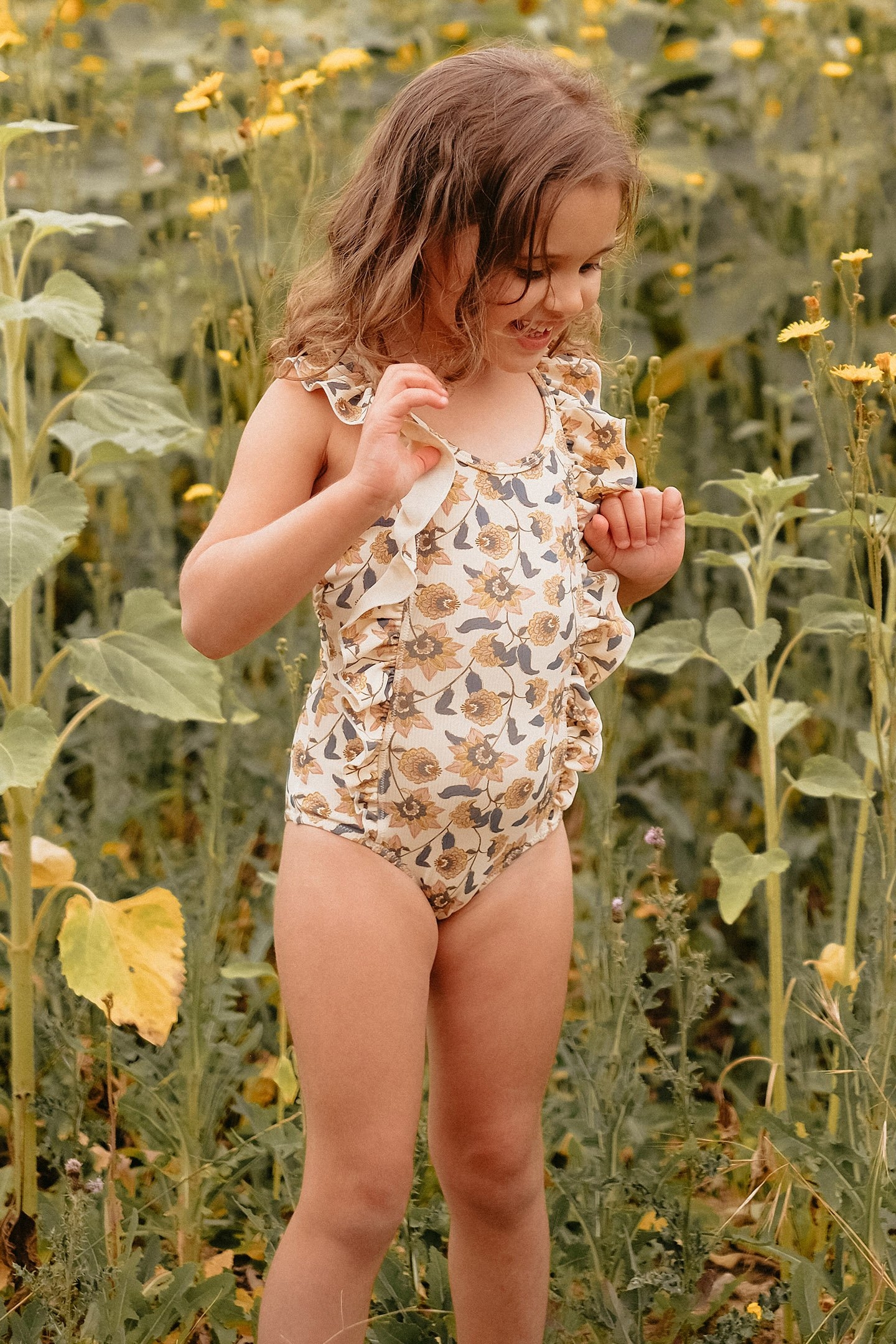 BATHING SUIT MOSILLOS CREAM FLOWERS 1