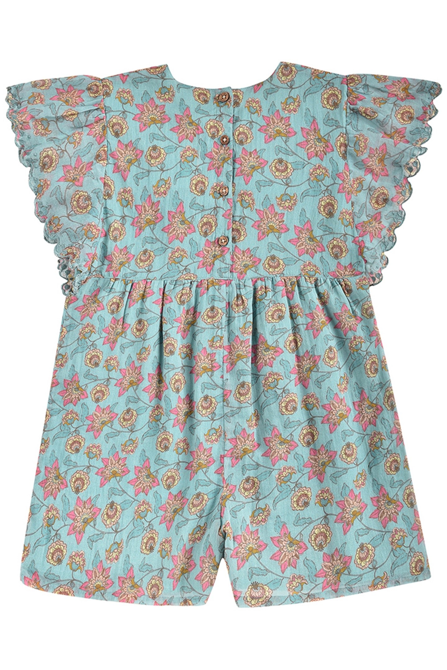 JUMPSUIT MAYALIA TURQUOISE FLOWERS 2