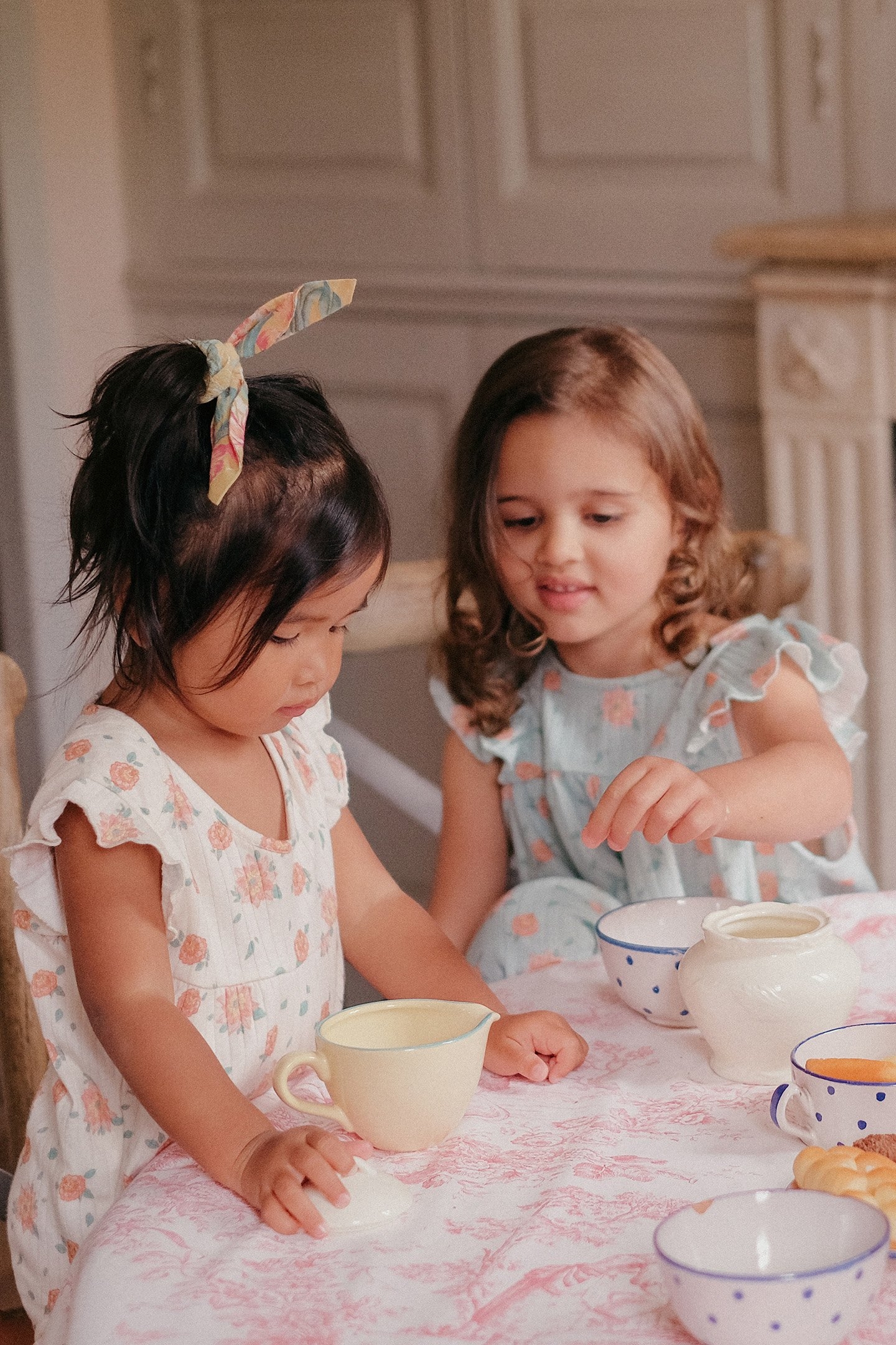 DRESS AMITA VINTAGE BLUE FLOWERS 4