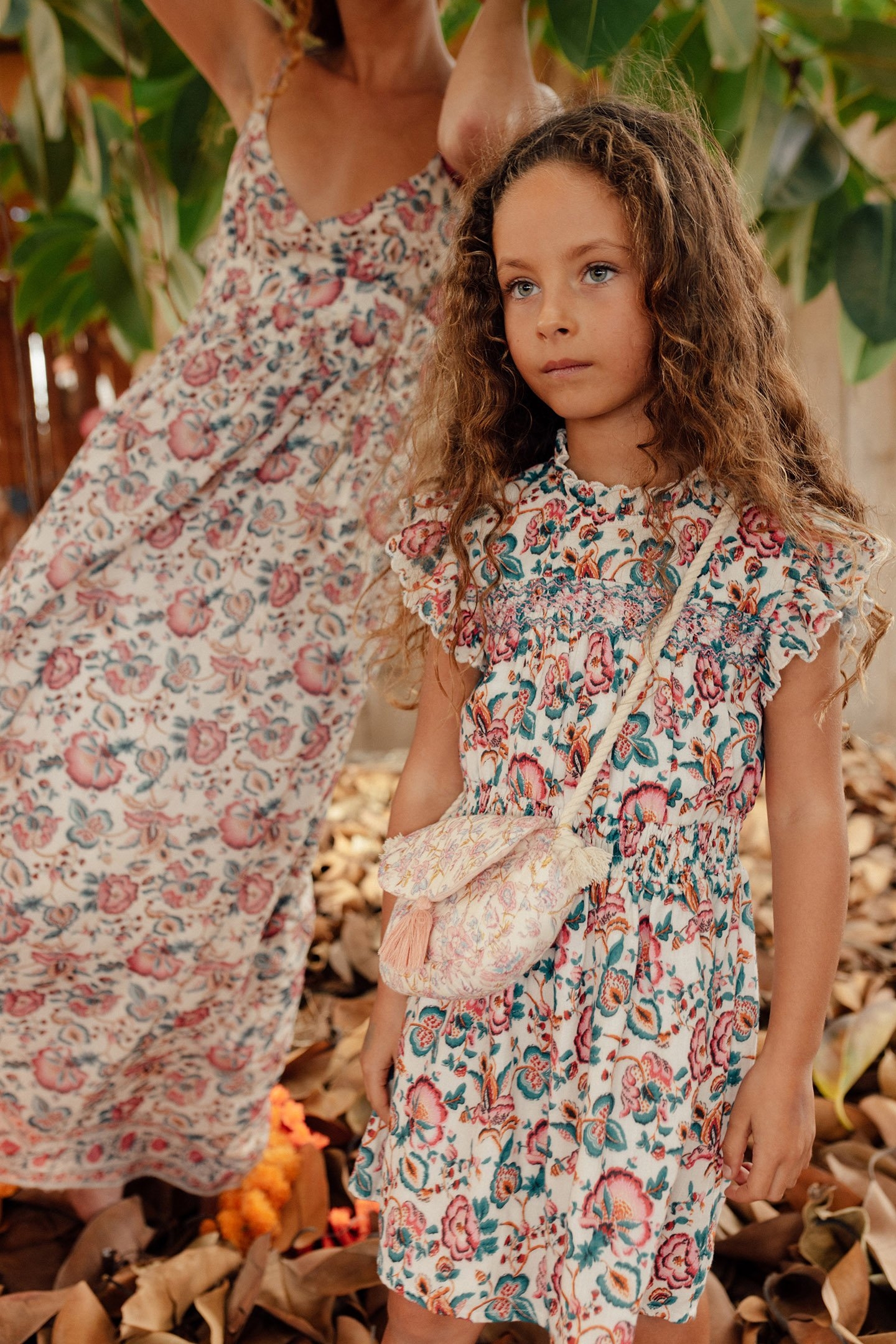 DRESS SUZETTE CREAM INDIAN FLOWERS 3