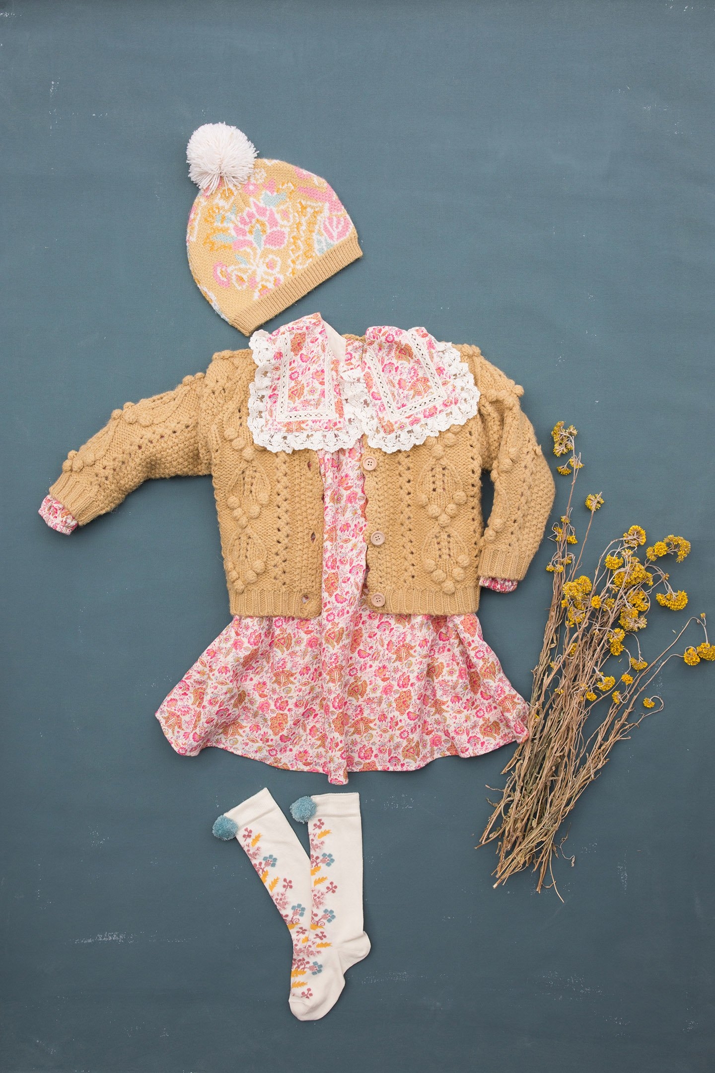 DRESS ARINOLA CREAM FLOWER FIELDS 6