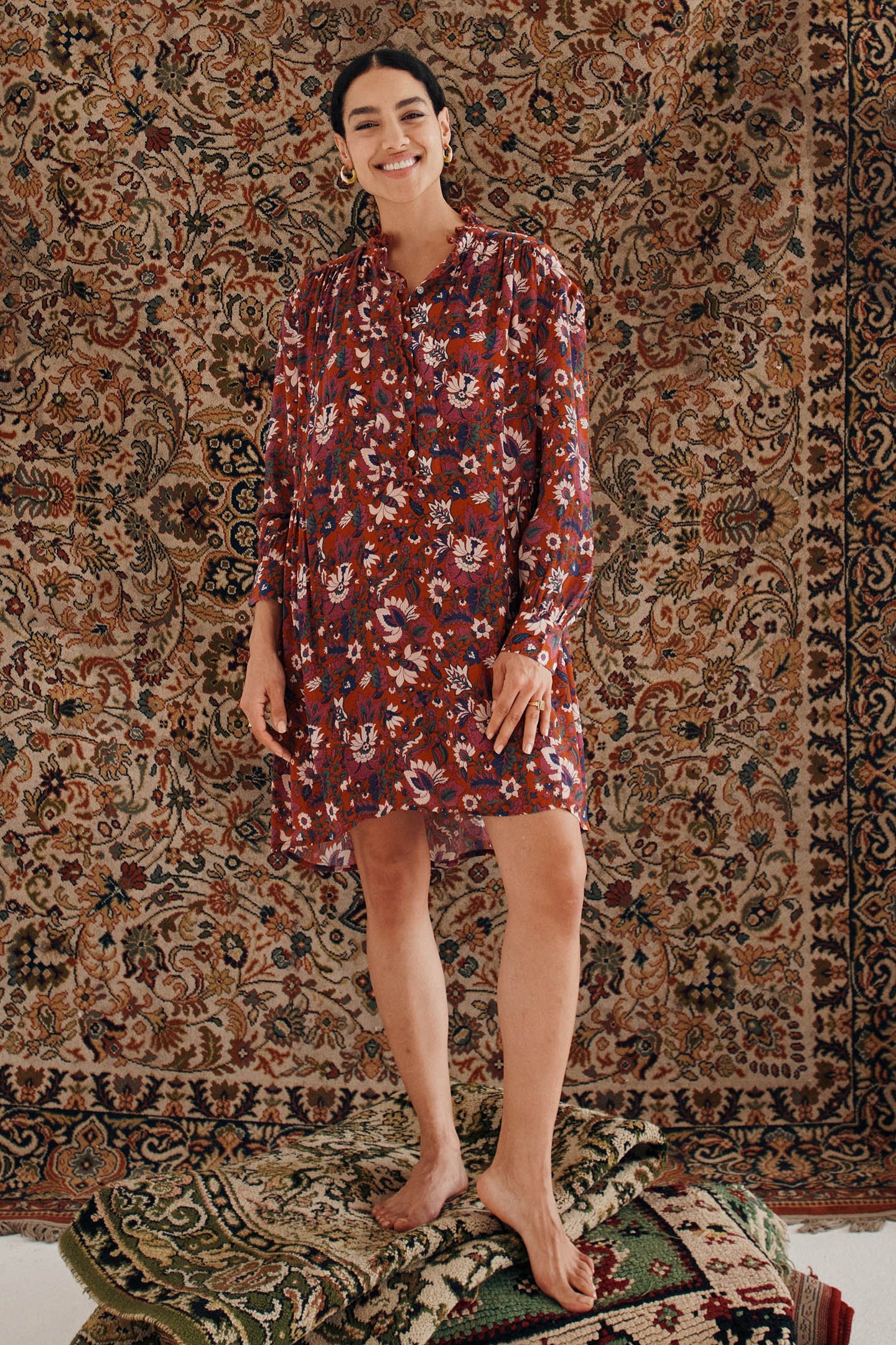 DRESS WARA FOX FLOWERS GUEDRA 1