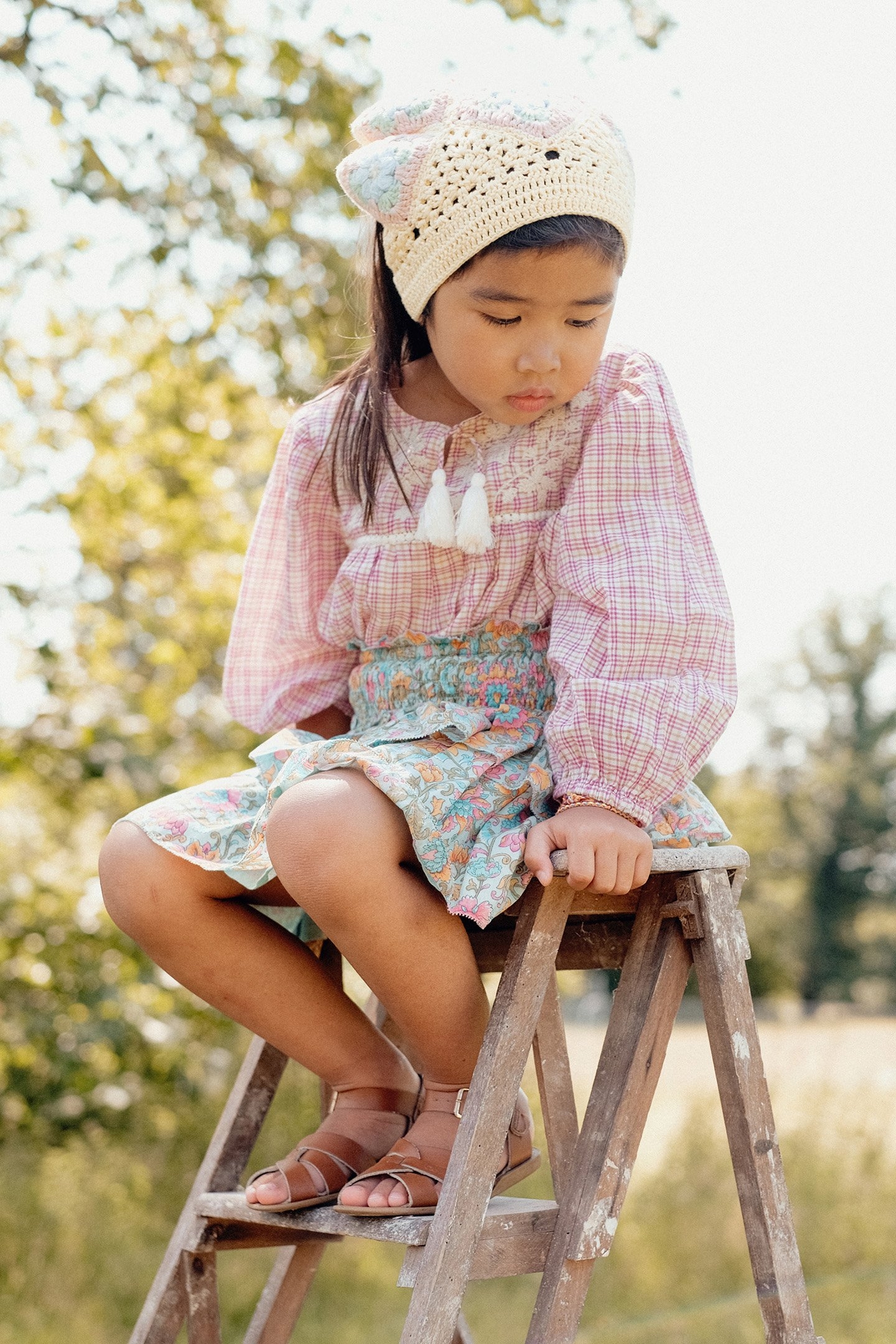 BLOUSE VALLY FUCHSIA TARTAN JOY 1