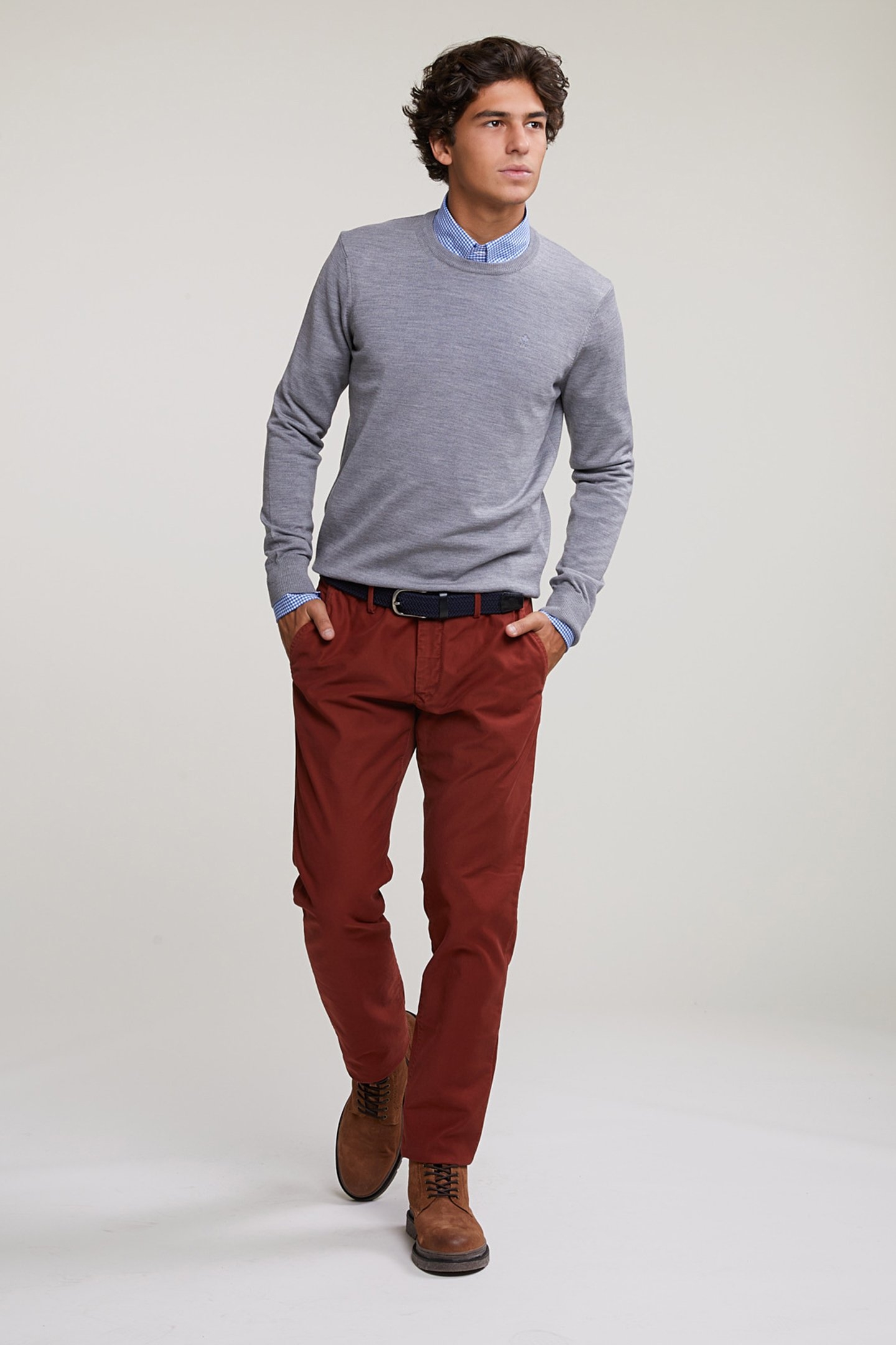 SLIM FIT BASIC CHINO PANTS NEGRONI 3