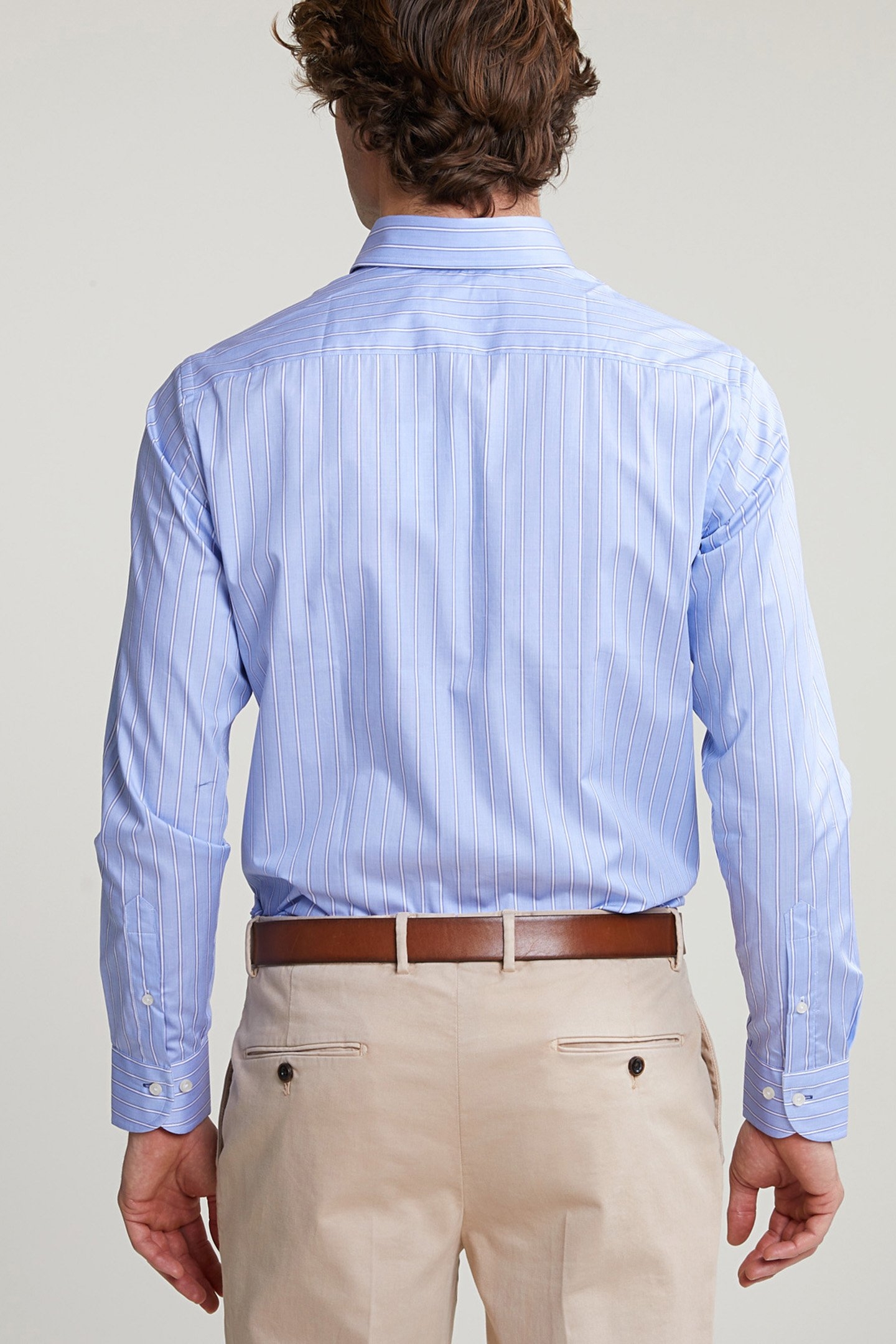 CUSTOM FIT STRIPED SHIRT BLUE/WHITE 2