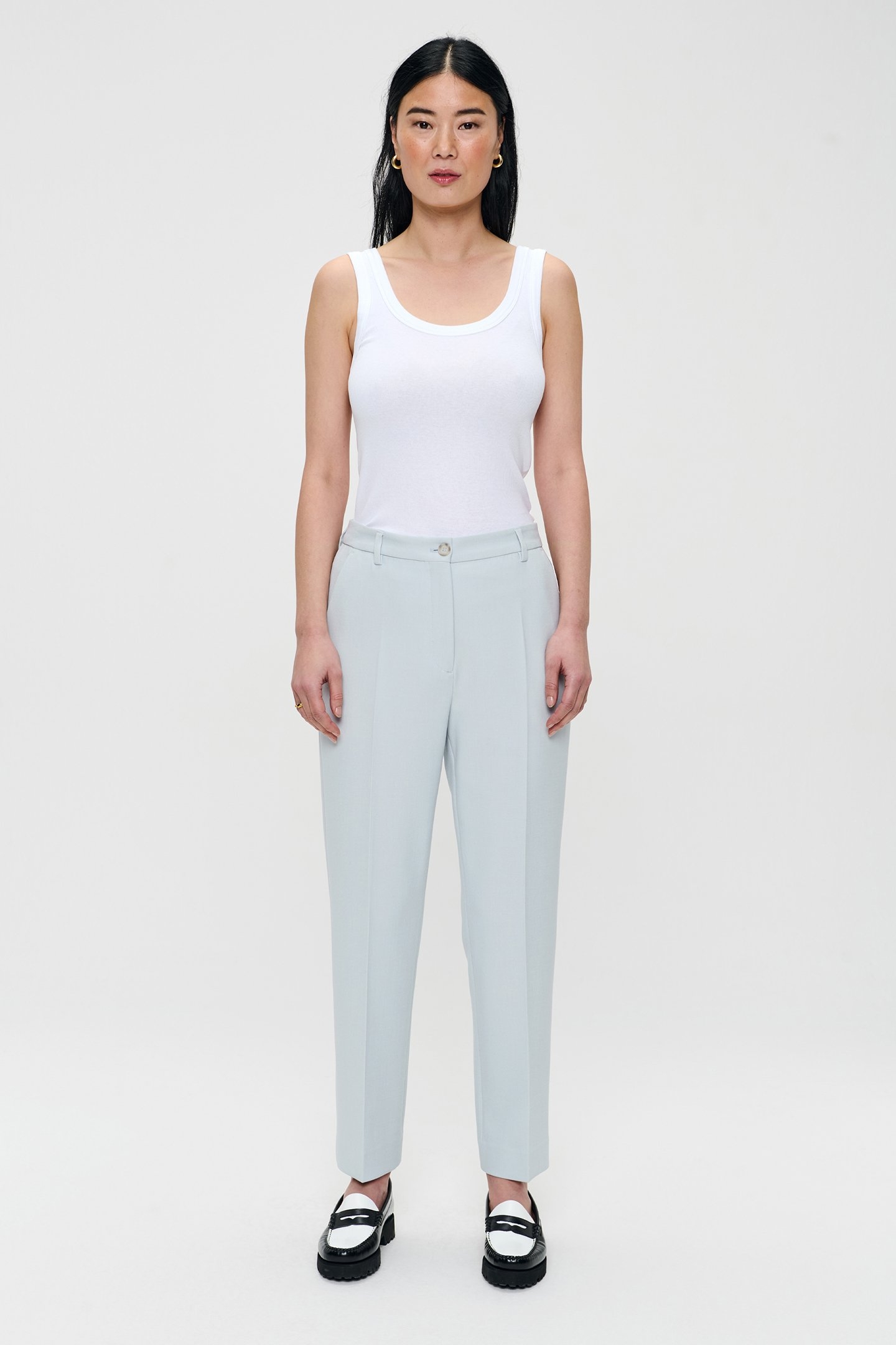 CROPPED CLASSIC PANTS BLUE FOG 3