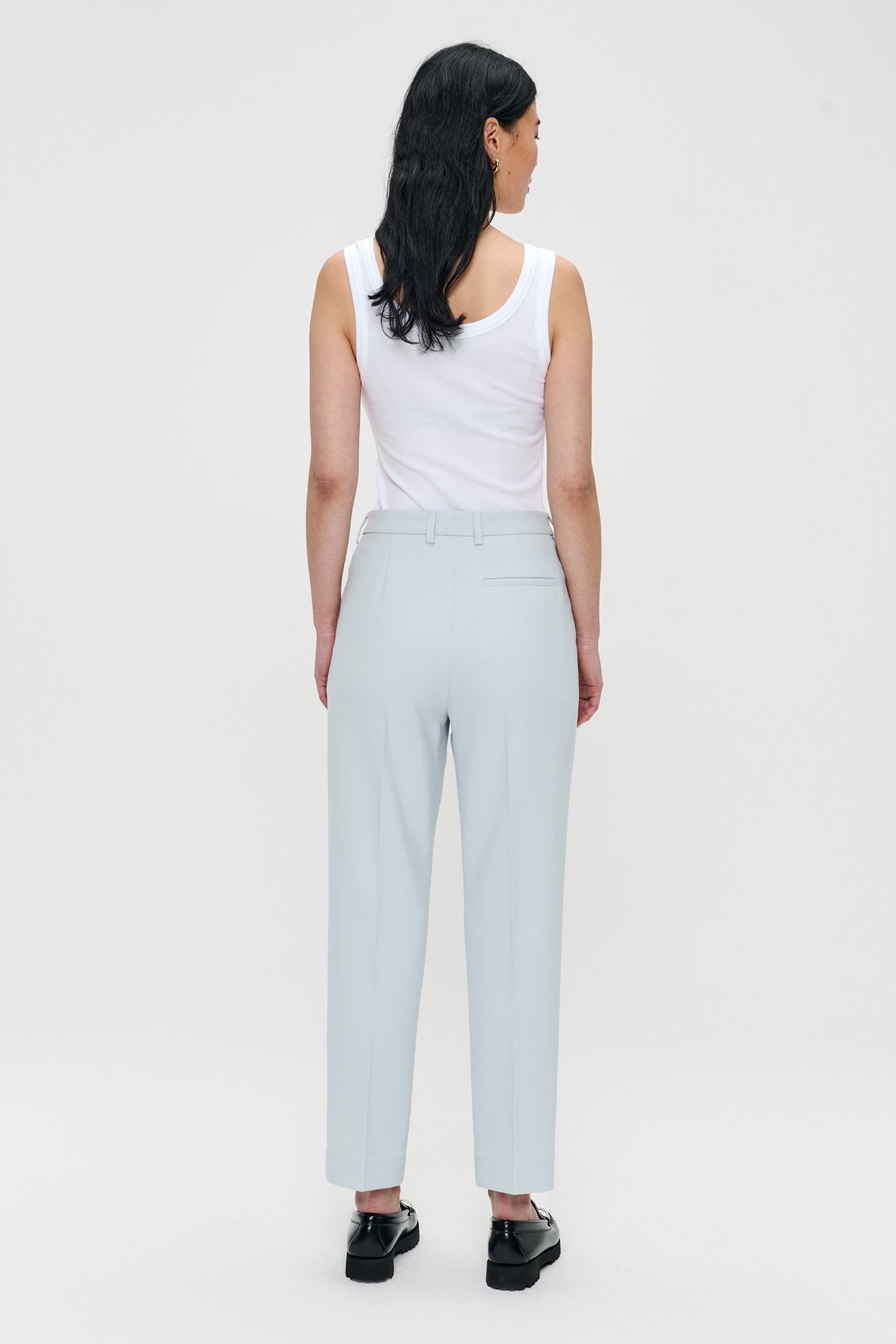 CROPPED CLASSIC PANTS BLUE FOG 4