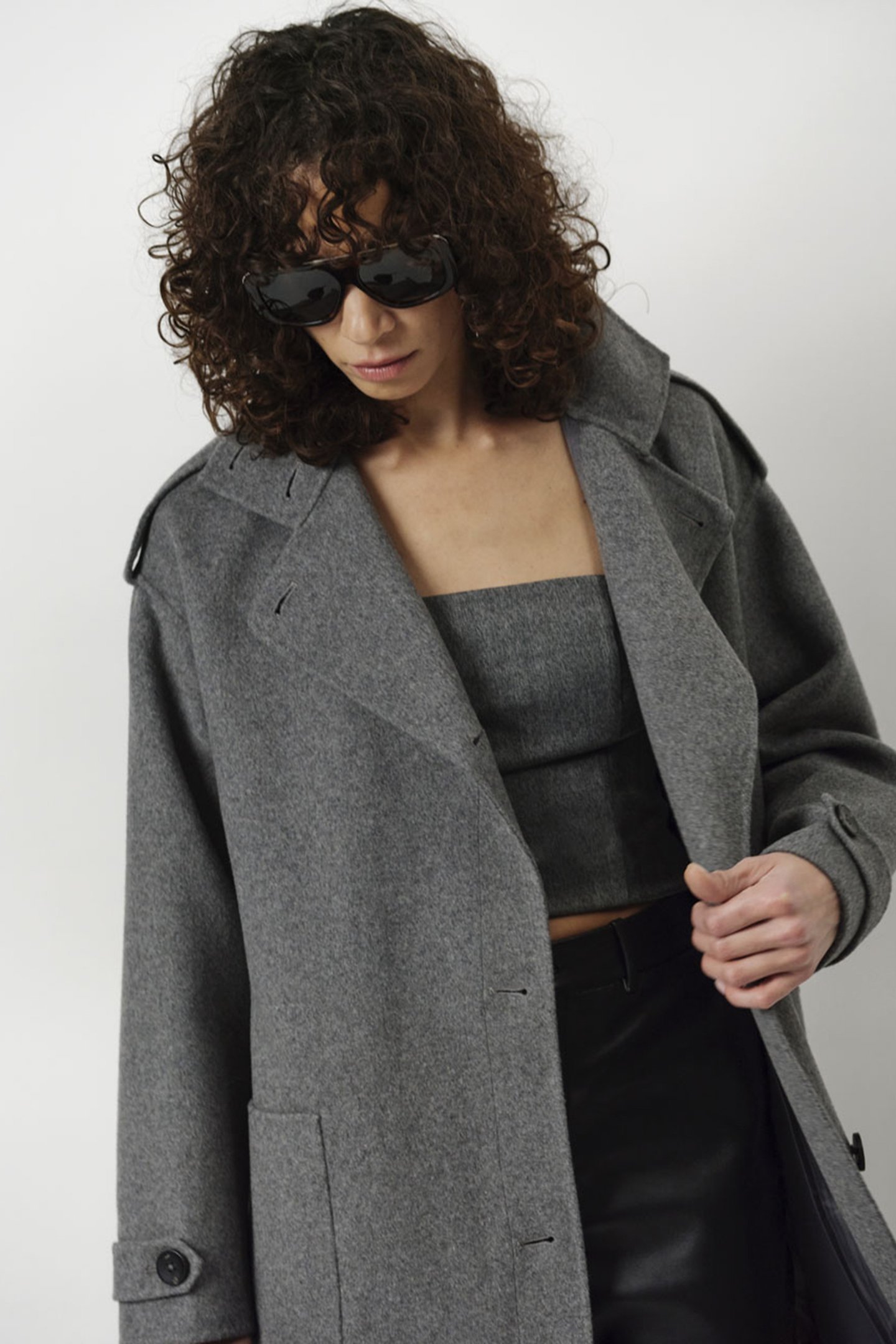 BOSA WOOL BLEND TRENCHCOAT GREY MIST 6