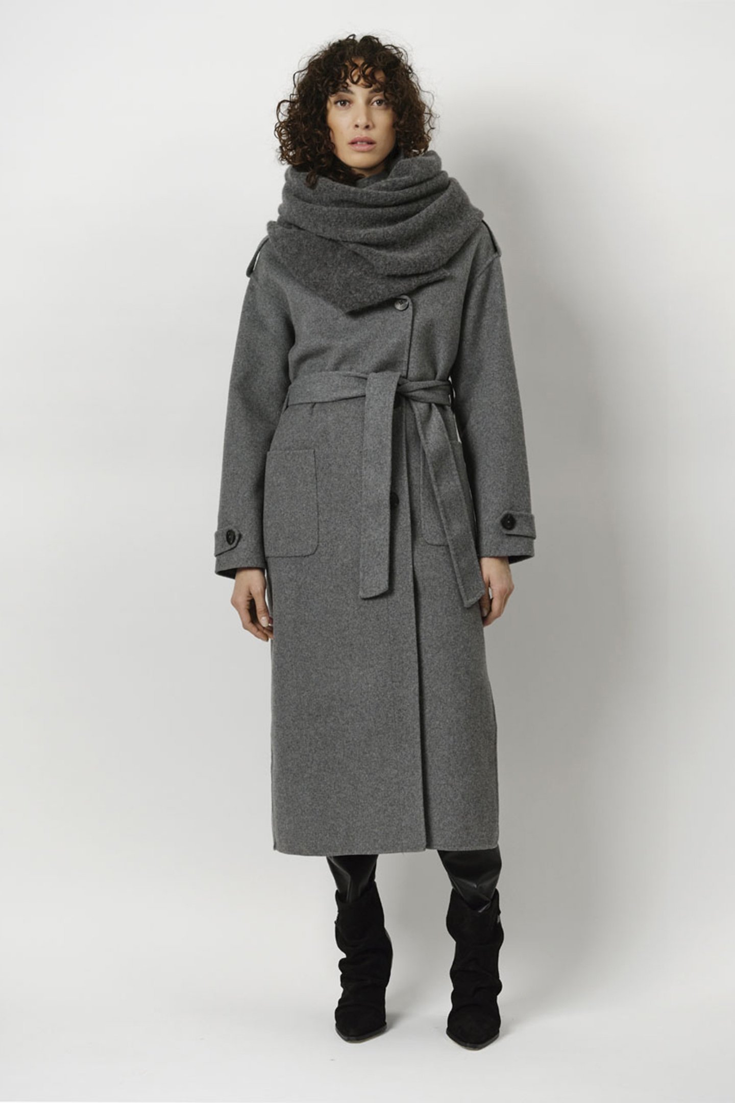 BOSA WOOL BLEND TRENCHCOAT GREY MIST 3