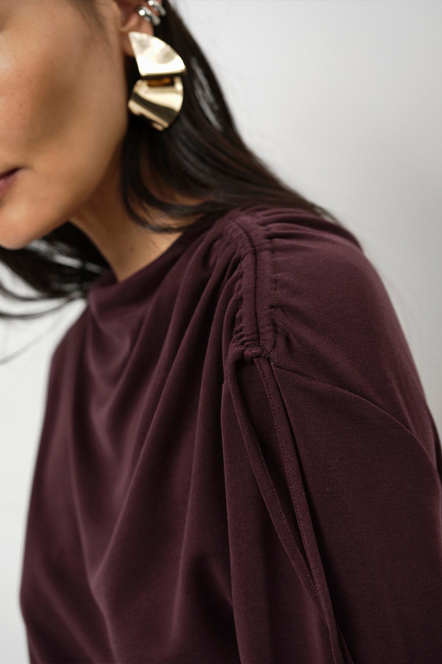 XYLON LONGSLEEVE TOP BORDEAUX PLUM 5