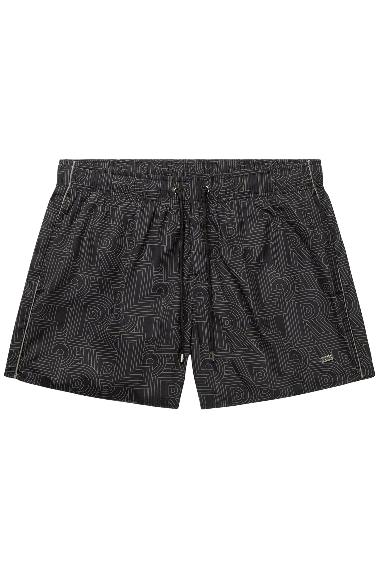 CLASSIC AOP TRACK SWIMSHORTS JET BLACK 3