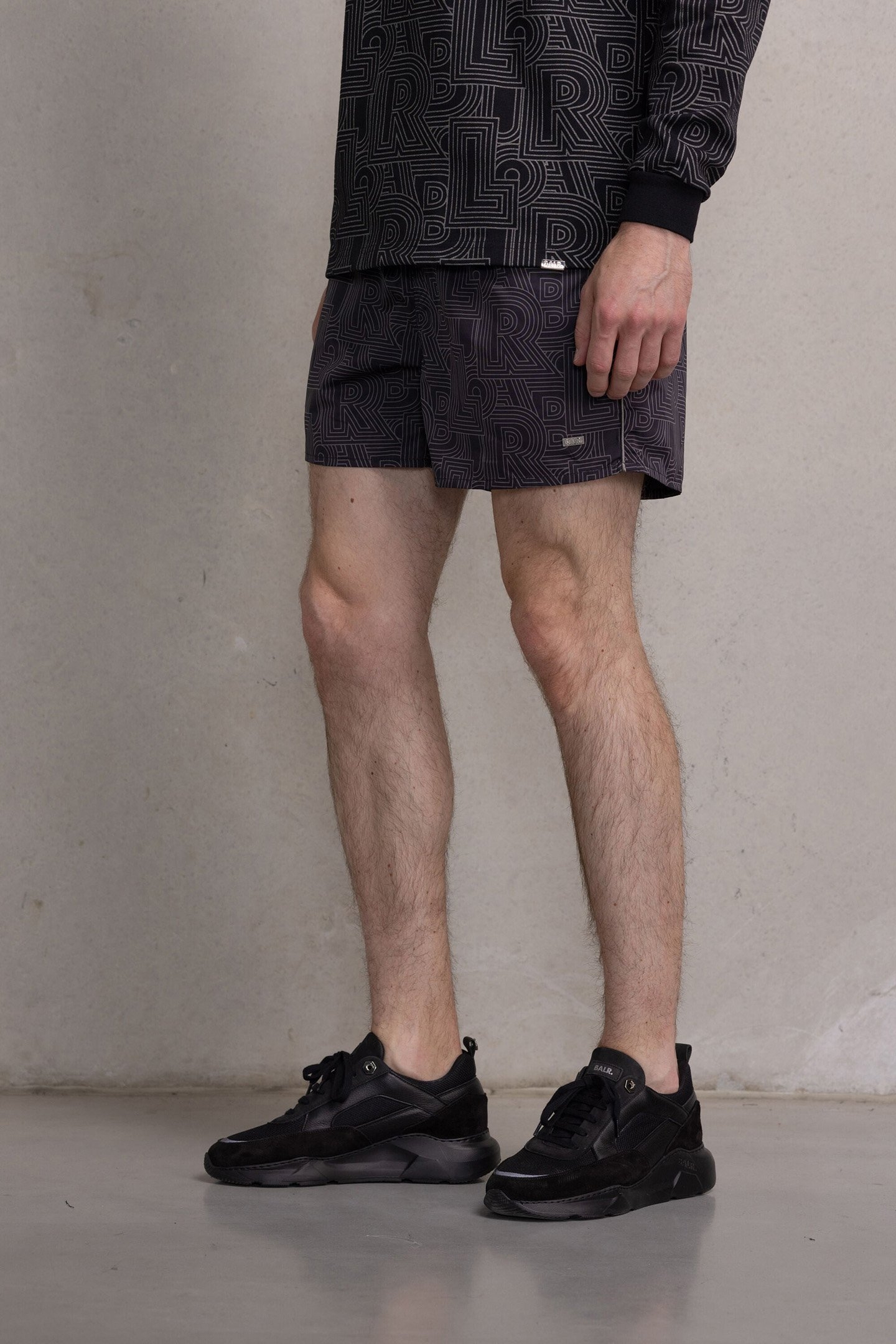 CLASSIC AOP TRACK SWIMSHORTS JET BLACK 4