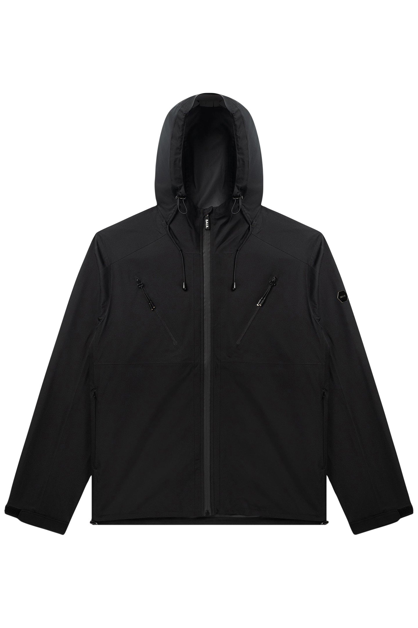 HEX BADGE RAIN JACKET JET BLACK 3
