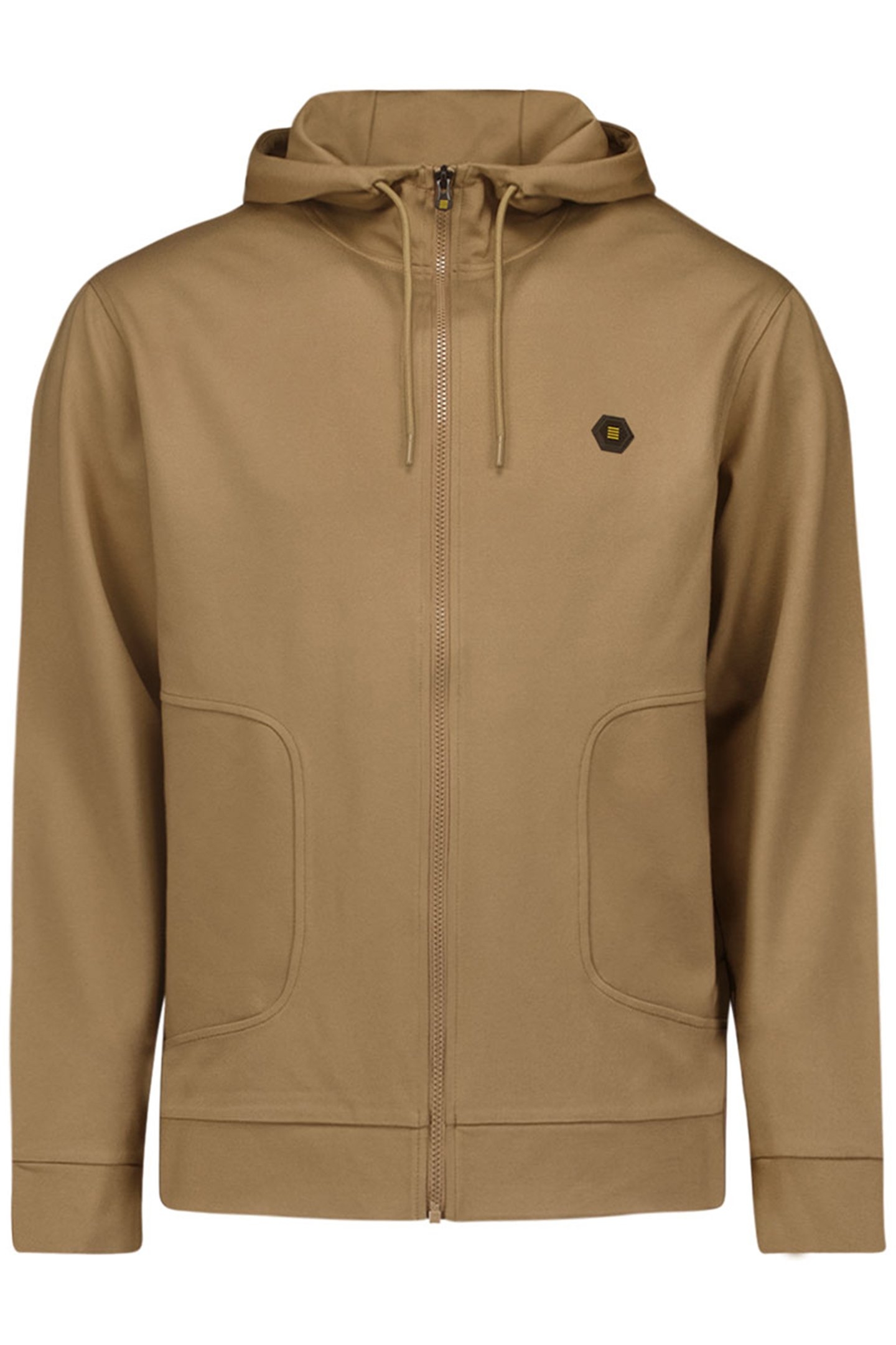 SWEATER FULL ZIPPER HOODED KHAKI 4