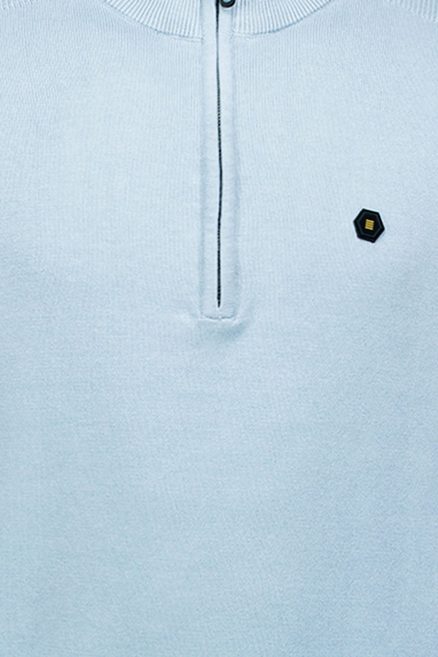 PULLOVER HALF ZIPPER SOLID KNIT DUSTY BLUE 3
