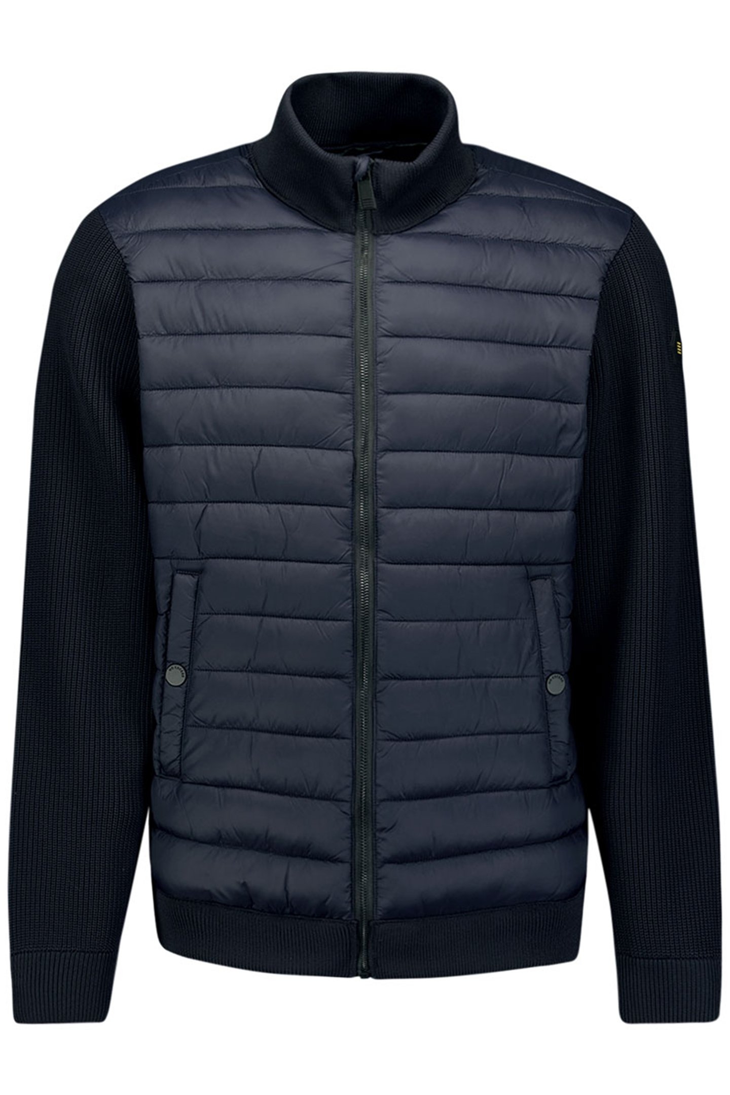 JACKET STAND UP COLLAR PADDED MIX WITH KNIT NIGHT 1