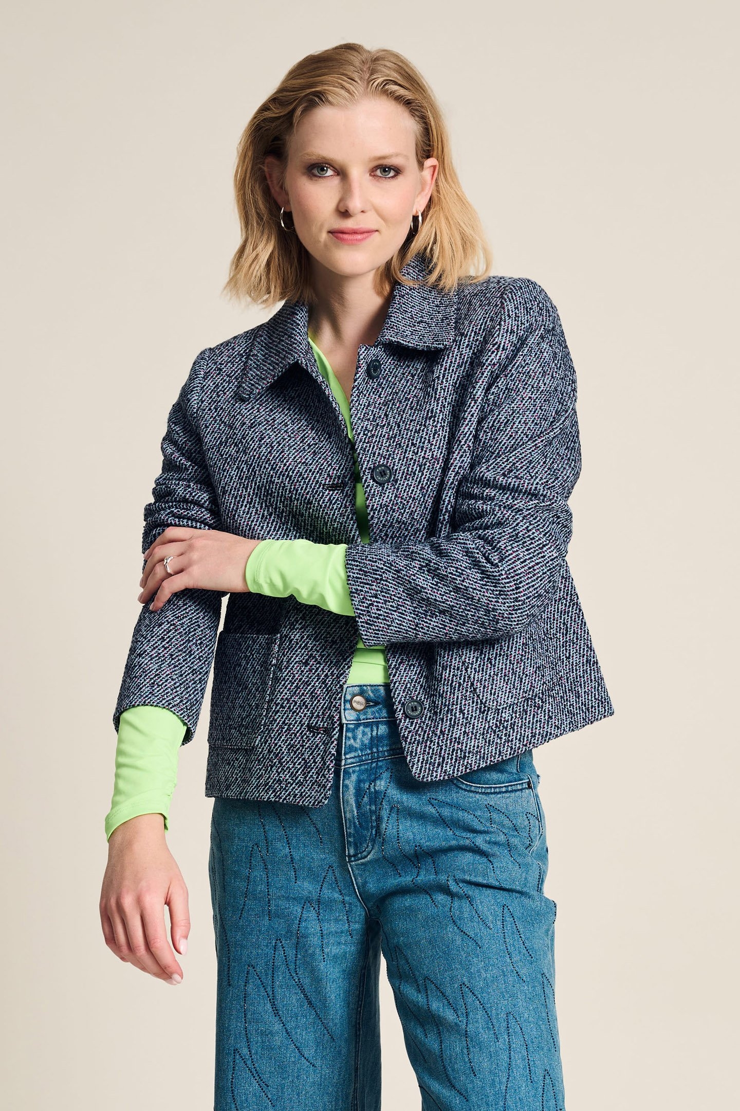 JACKET - TWEED BLUE 1