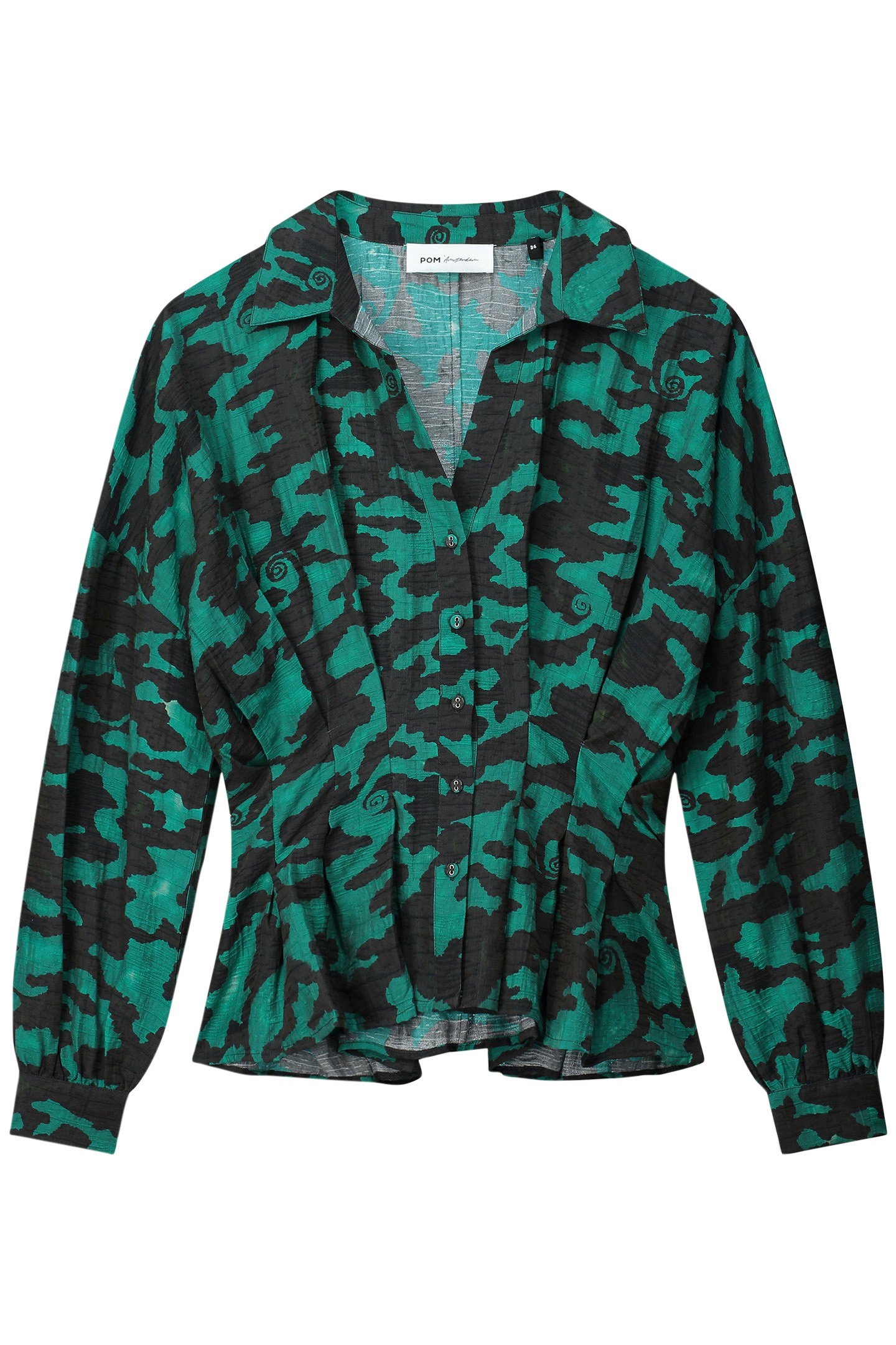 BLOUSE - CAMO TEAL GREEN 3